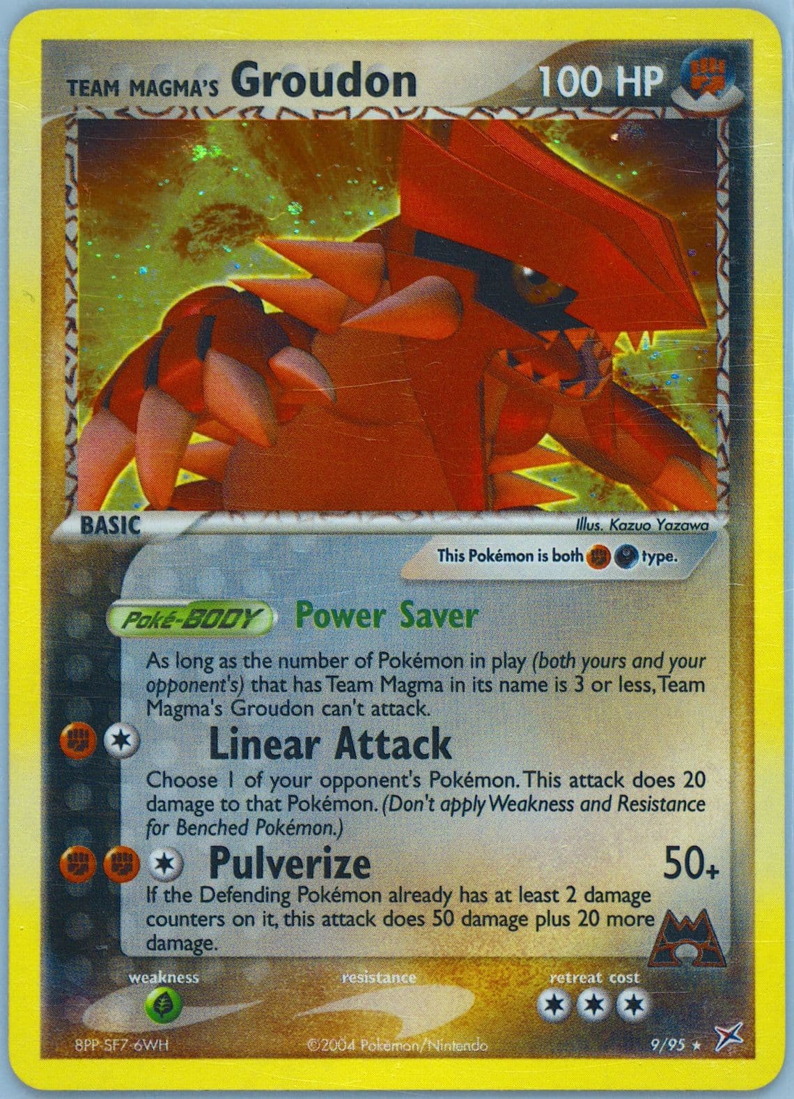 Team Magma's Groudon-Holo (9) 2004 Pokemon EX Team Magma VS Team Aqua