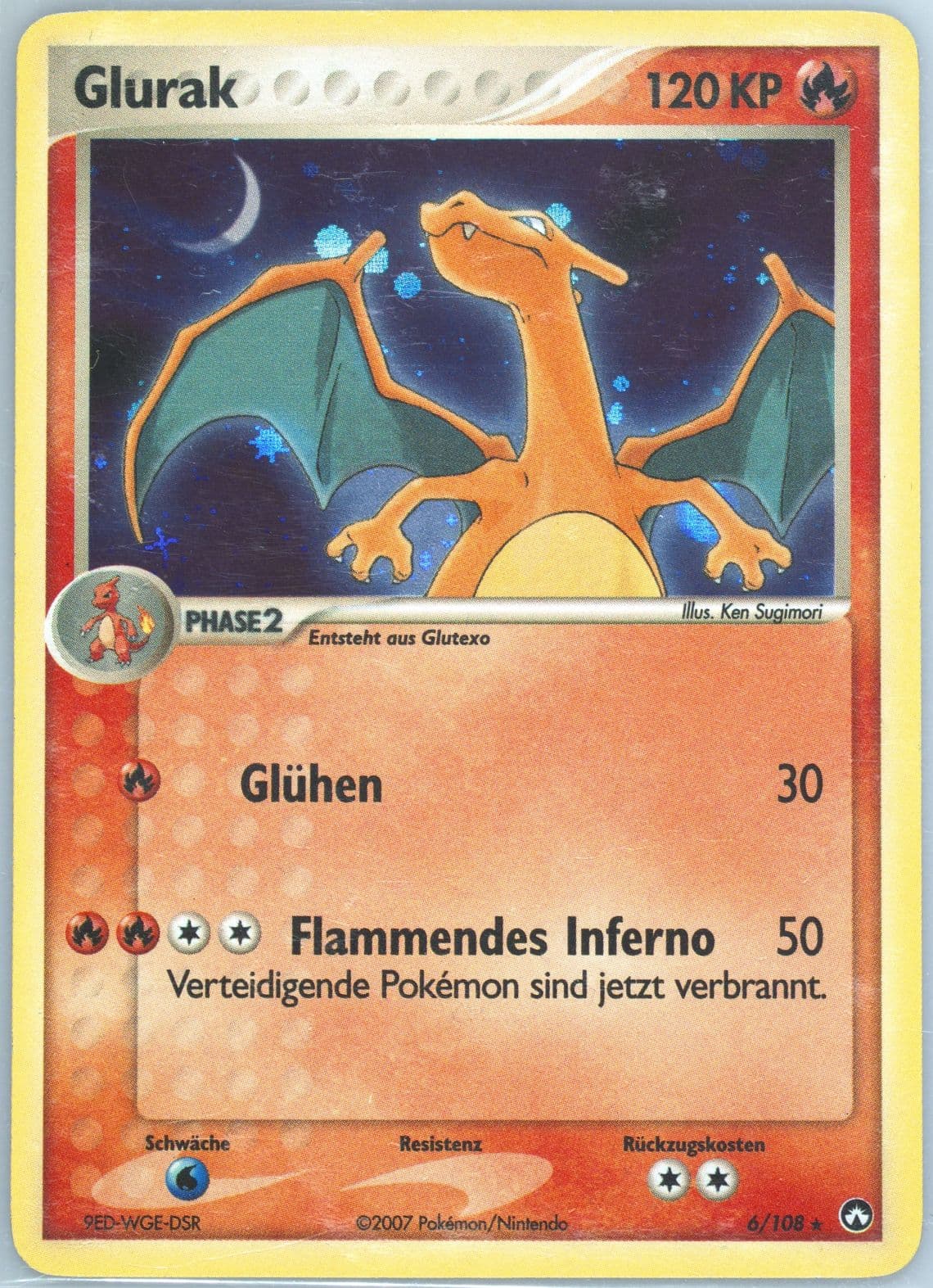 Glurak-Holo German (6) 2007 Pokemon EX Power Keepers