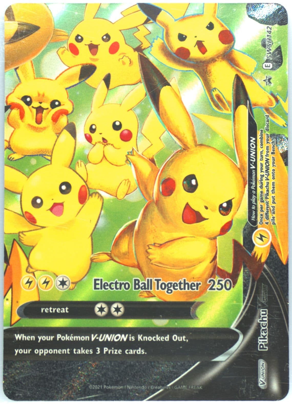 Pikachu V-Union Celebrations Collection (142) 2021 Pokemon Swsh Black Star Promo