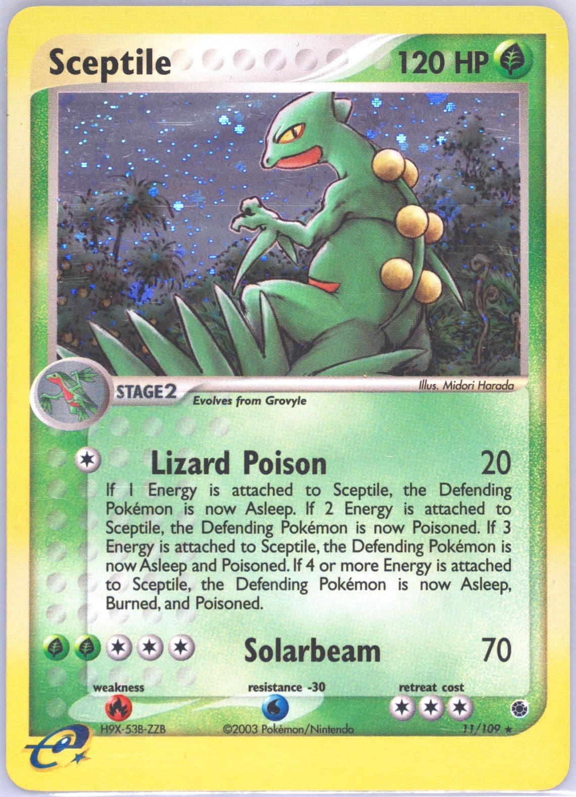 Sceptile-Holo (11) 2003 Pokemon EX Ruby & Sapphire