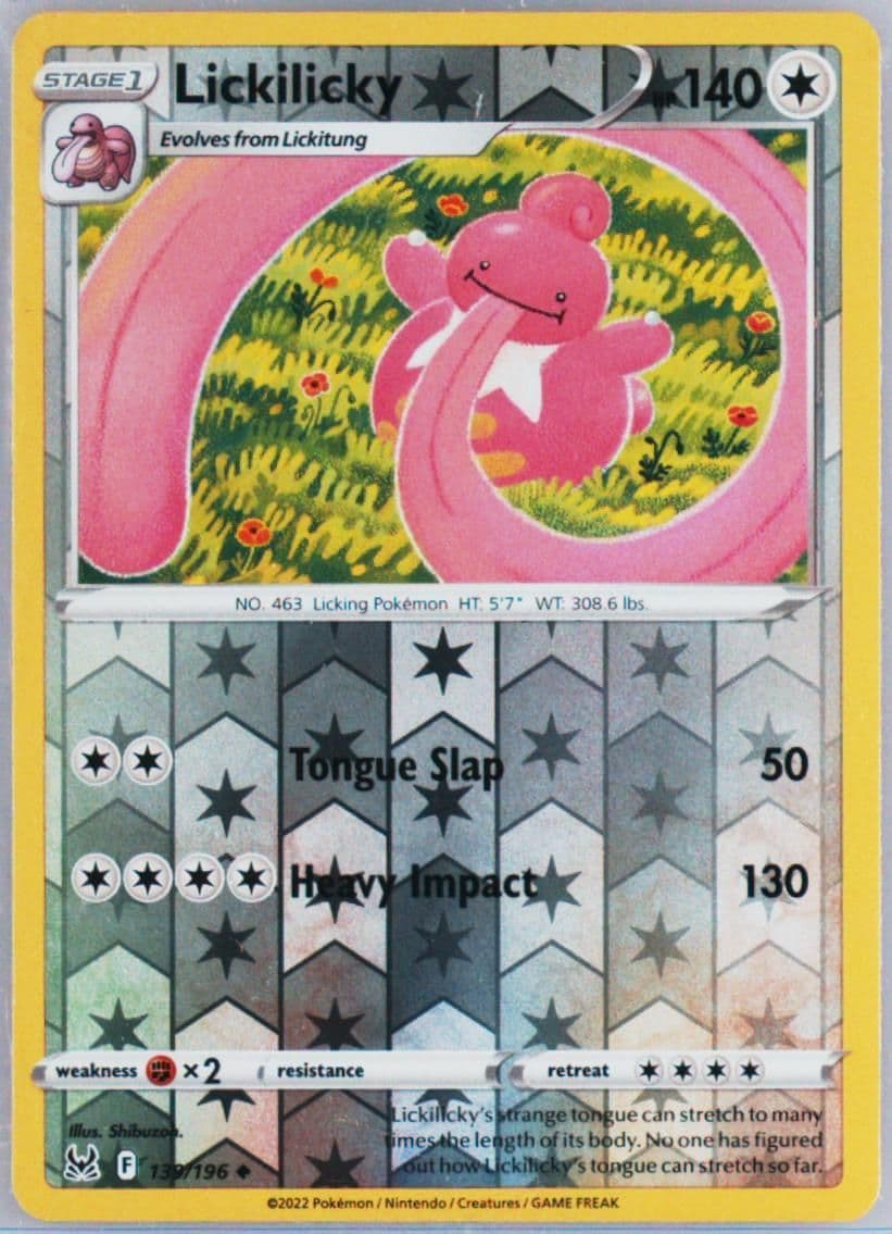 Lickilicky-Reverse Foil (139) 2022 Pokemon Sword & Shield Lost Origin