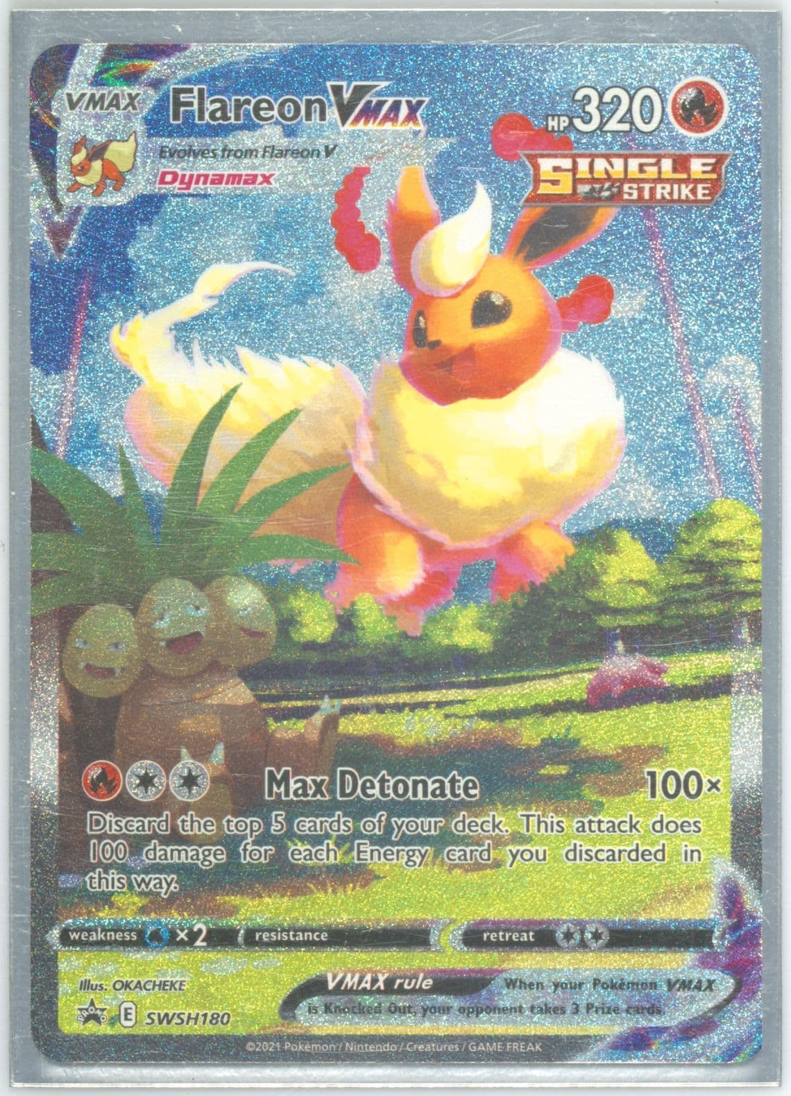 Full Art/Flareon Vmax Flareon Vmax Premium Collection (180) 2021 Pokemon Swsh Black Star Promo