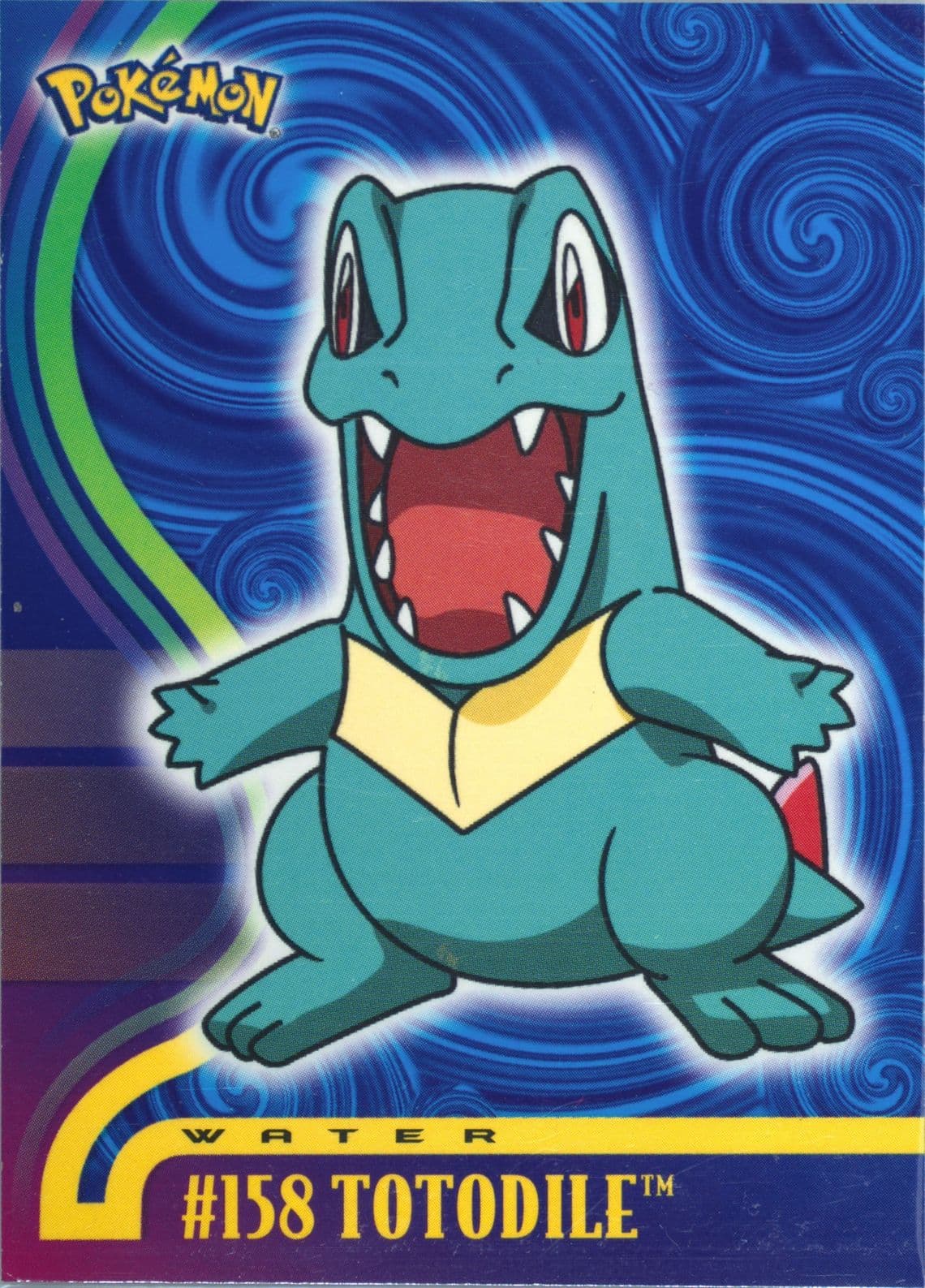Totodile (158) 2001 Topps Pokemon Johto Series 1