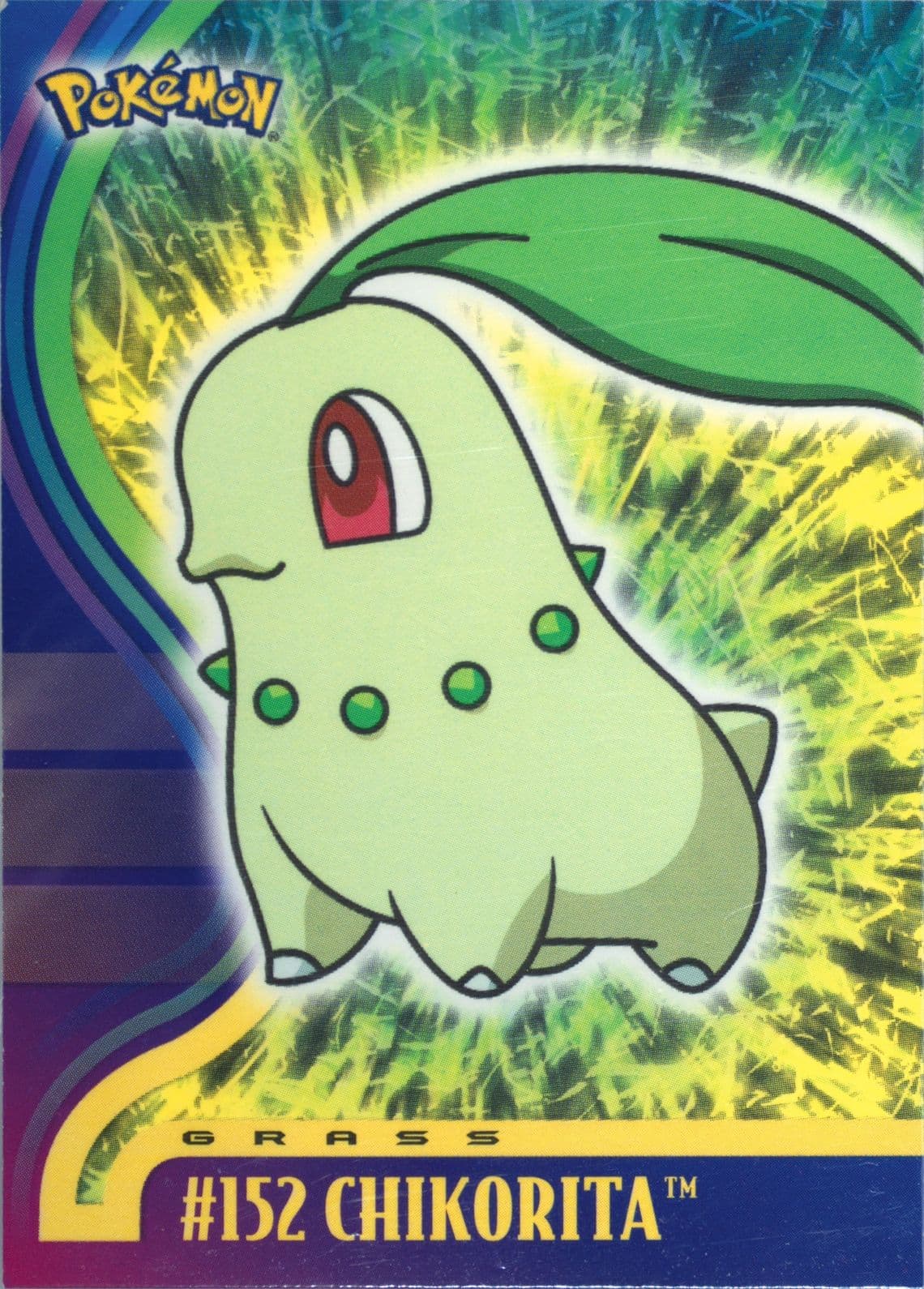 Chikorita (152) 2001 Topps Pokemon Johto Series 1