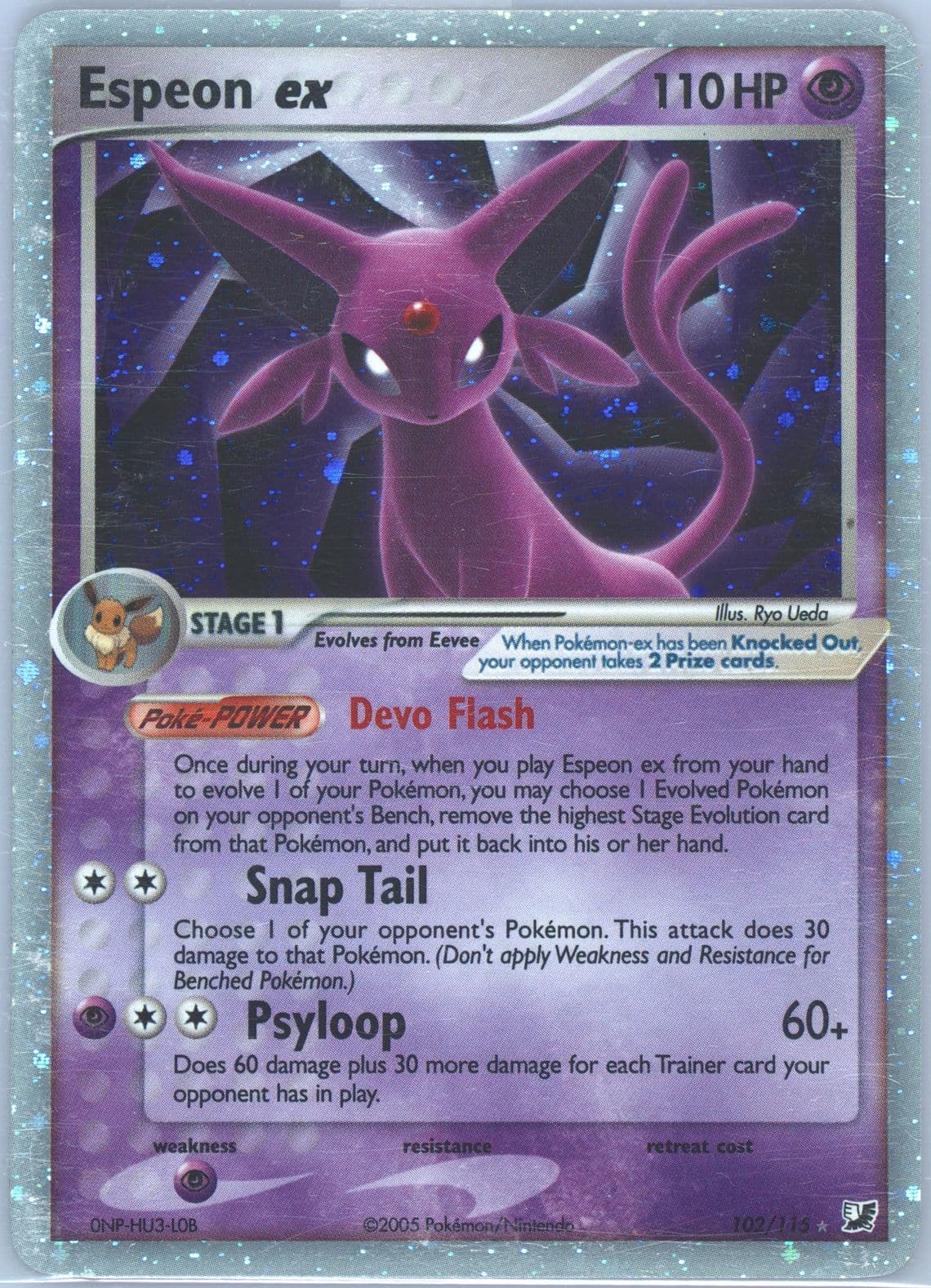 Espeon EX-Holo (102) 2005 Pokemon EX Unseen Forces