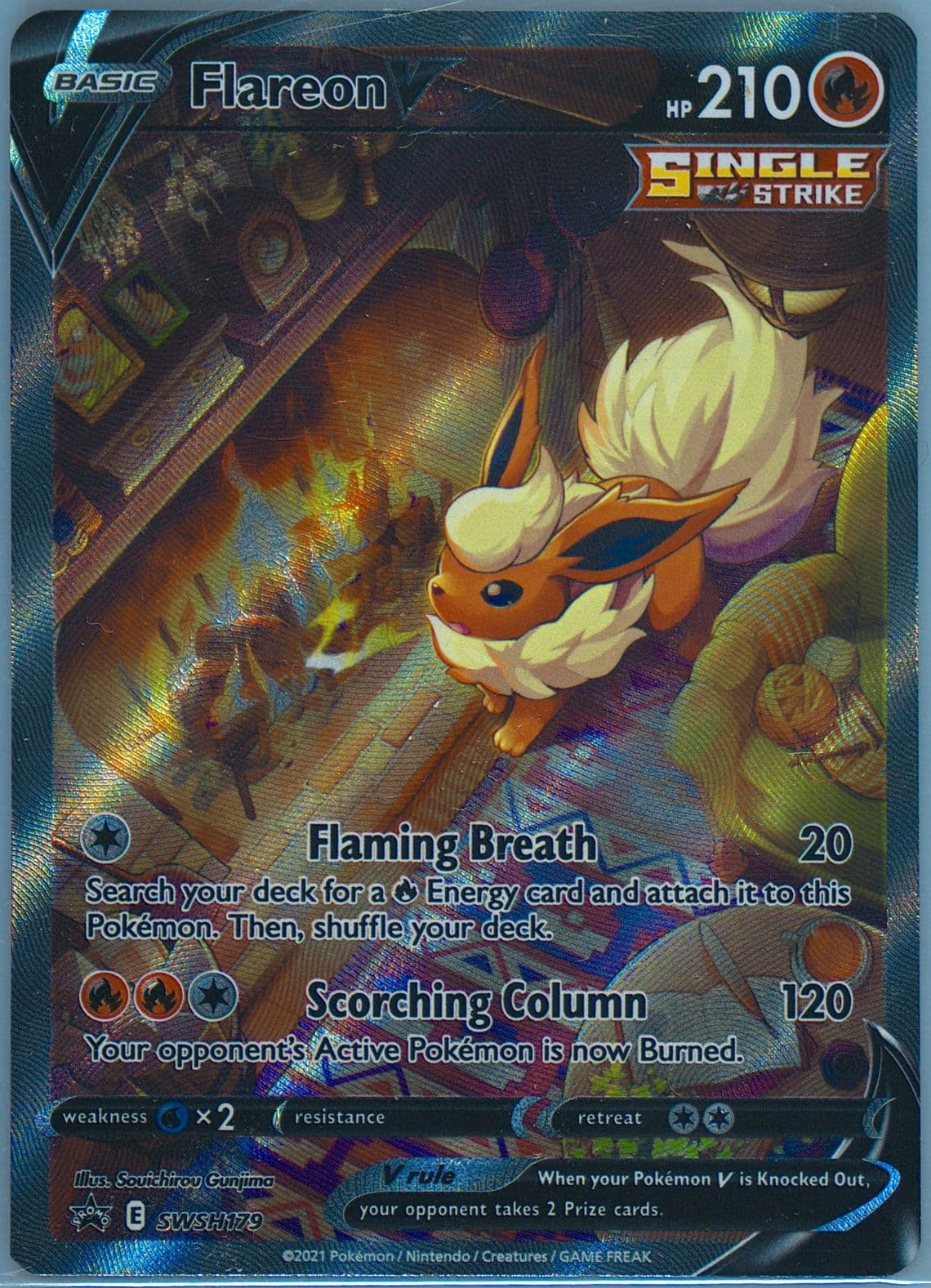 Full Art/Flareon V Flareon Vmax Premium Collection (179) 2021 Pokemon Swsh Black Star Promo