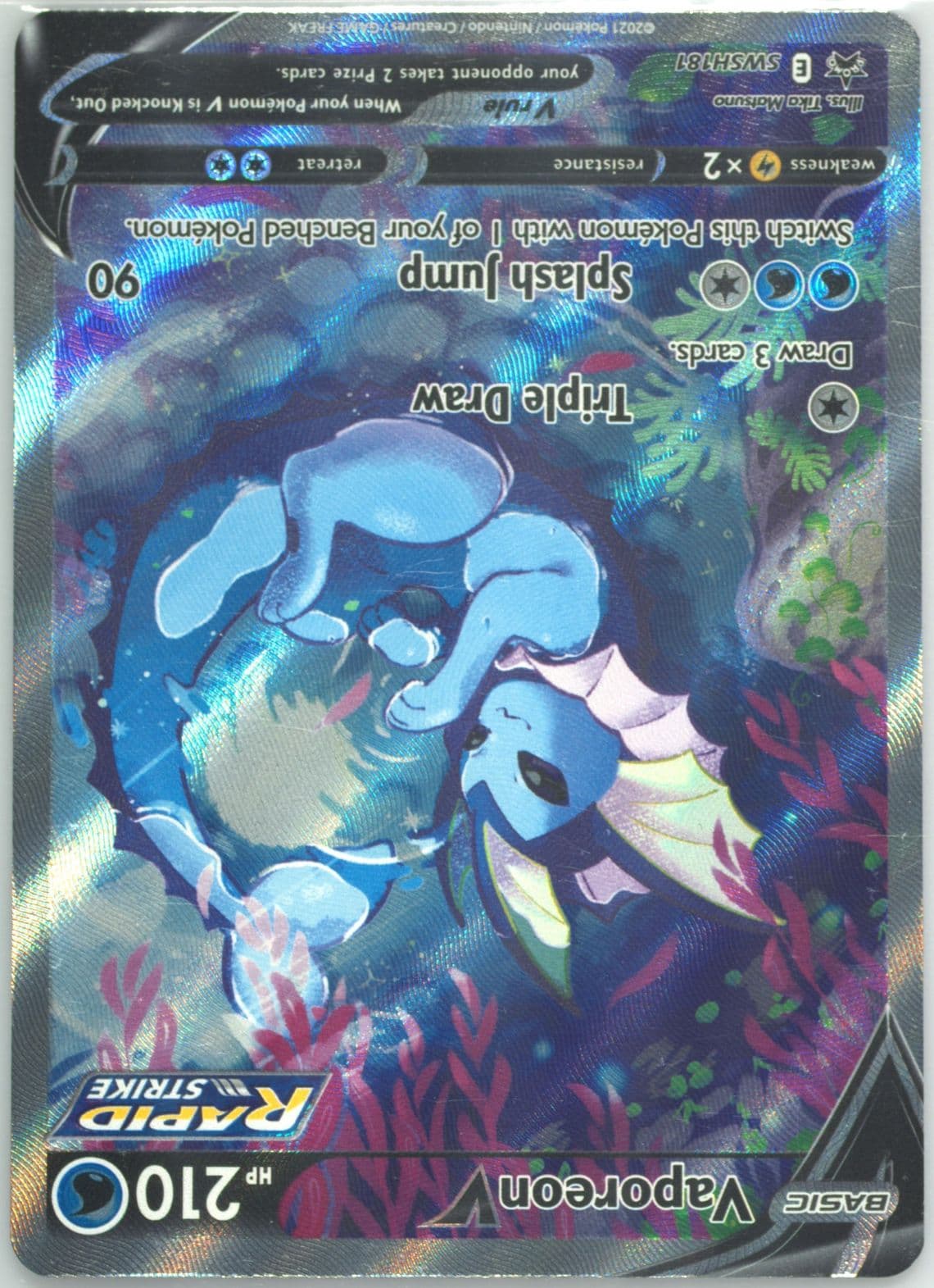 Full Art/Vaporeon V Vaporeon Vmax Premium Collection (181) 2021 Pokemon Swsh Black Star Promo