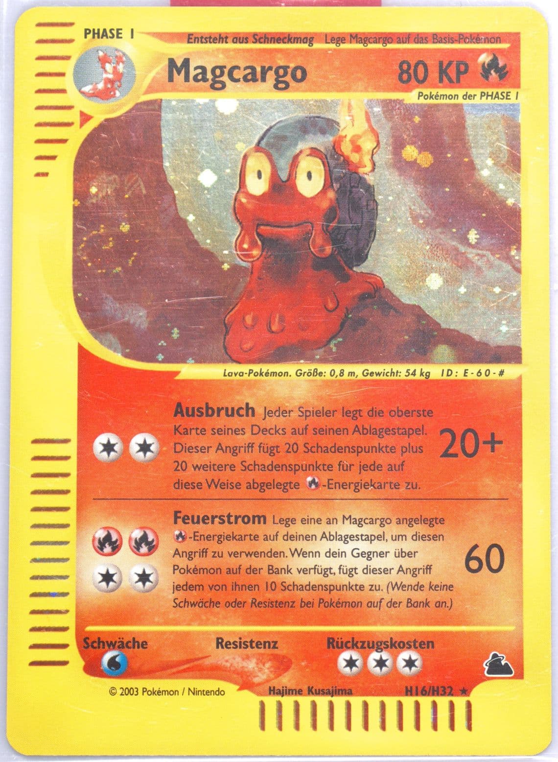 Magcargo-Holo German (H16) 2003 Pokemon Skyridge