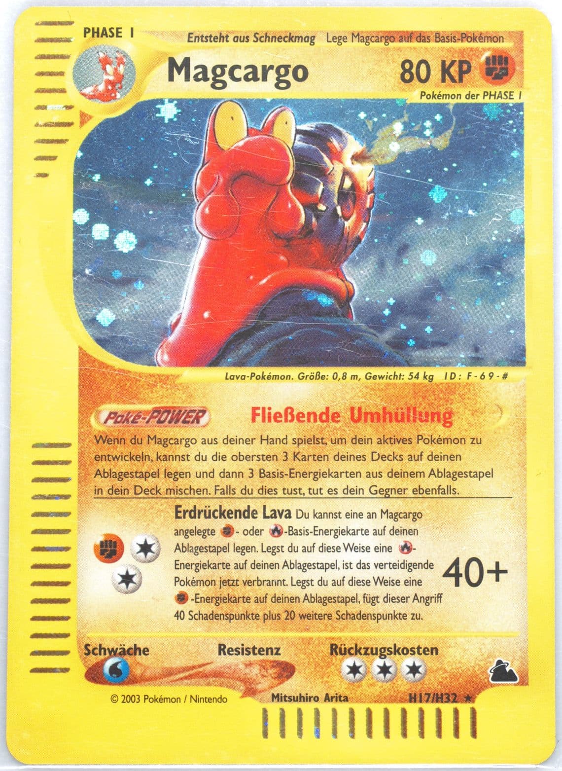 Magcargo-Holo German (H17) 2003 Pokemon Skyridge