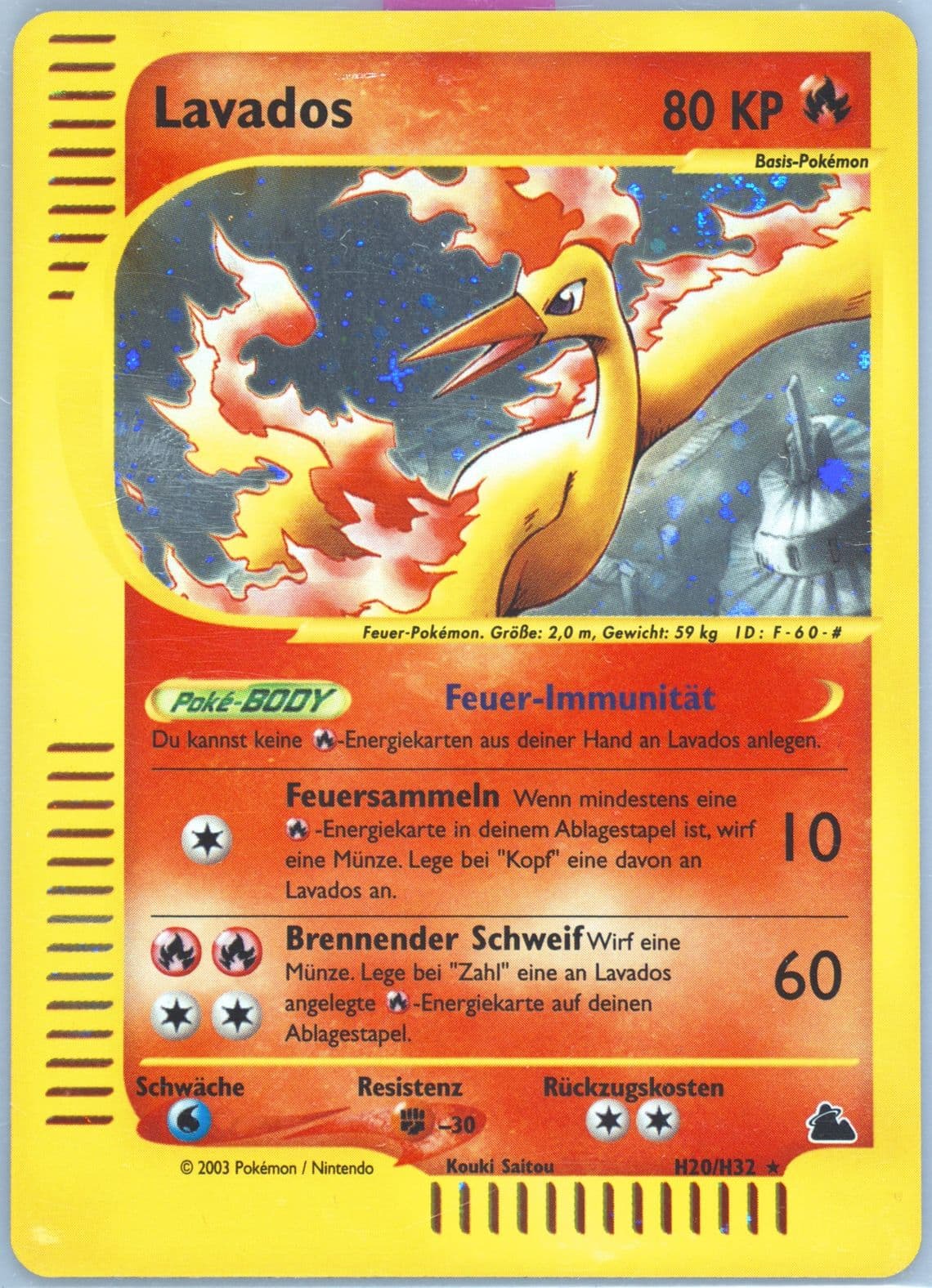 Lavados-Holo German (H20) 2003 Pokemon Skyridge