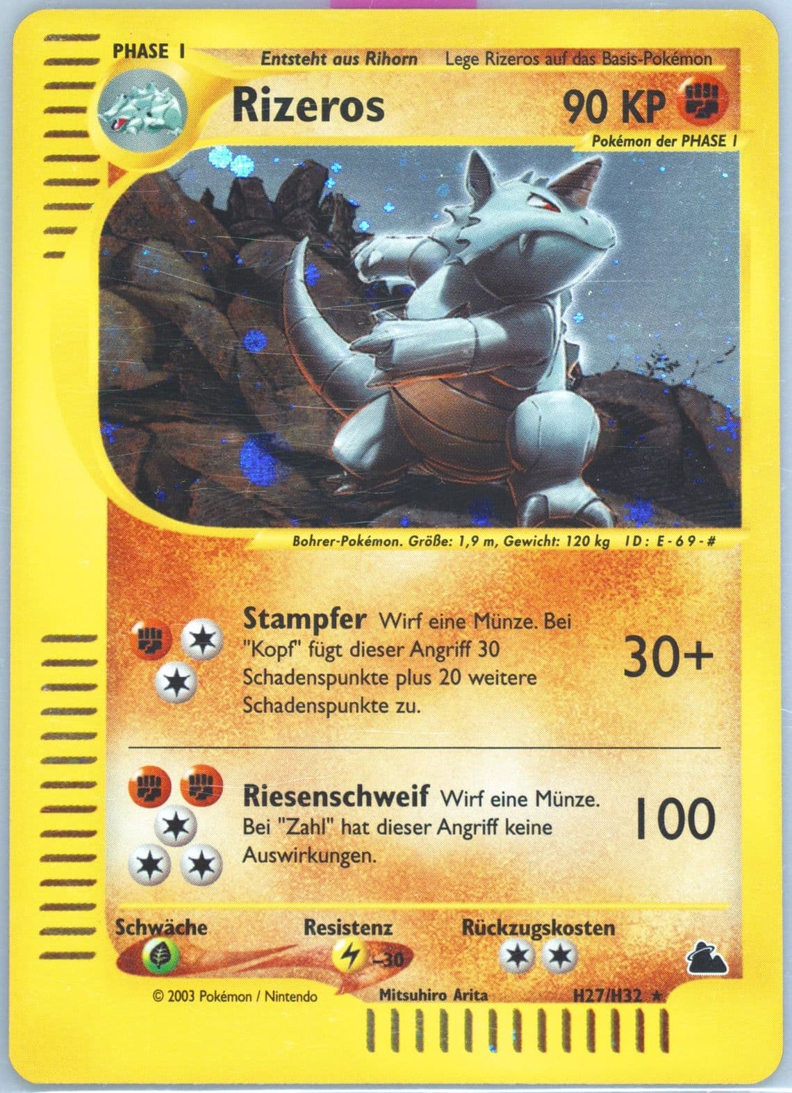 Rizeros-Holo German (H27) 2003 Pokemon Skyridge