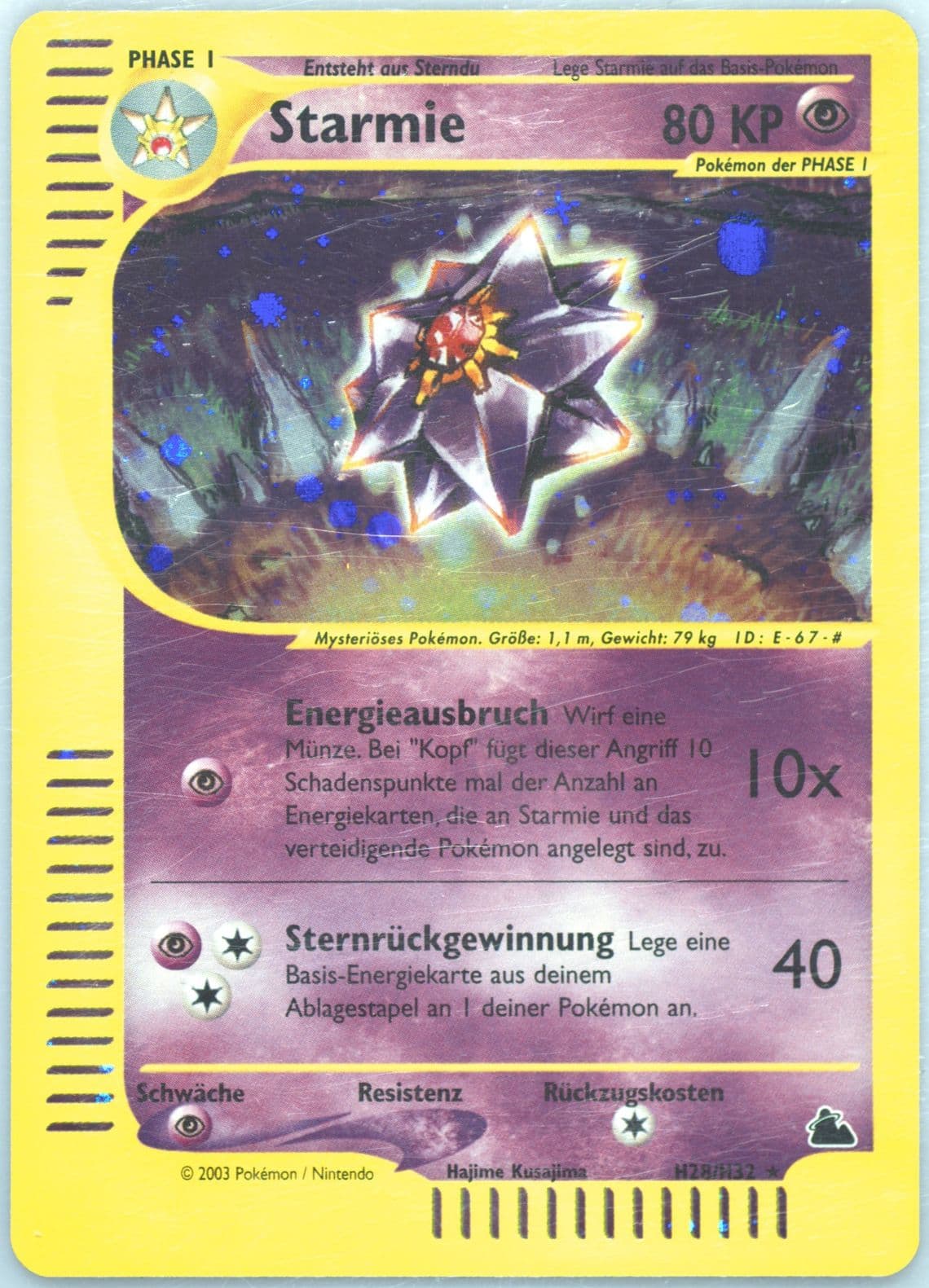 Starmie-Holo German (H28) 2003 Pokemon Skyridge