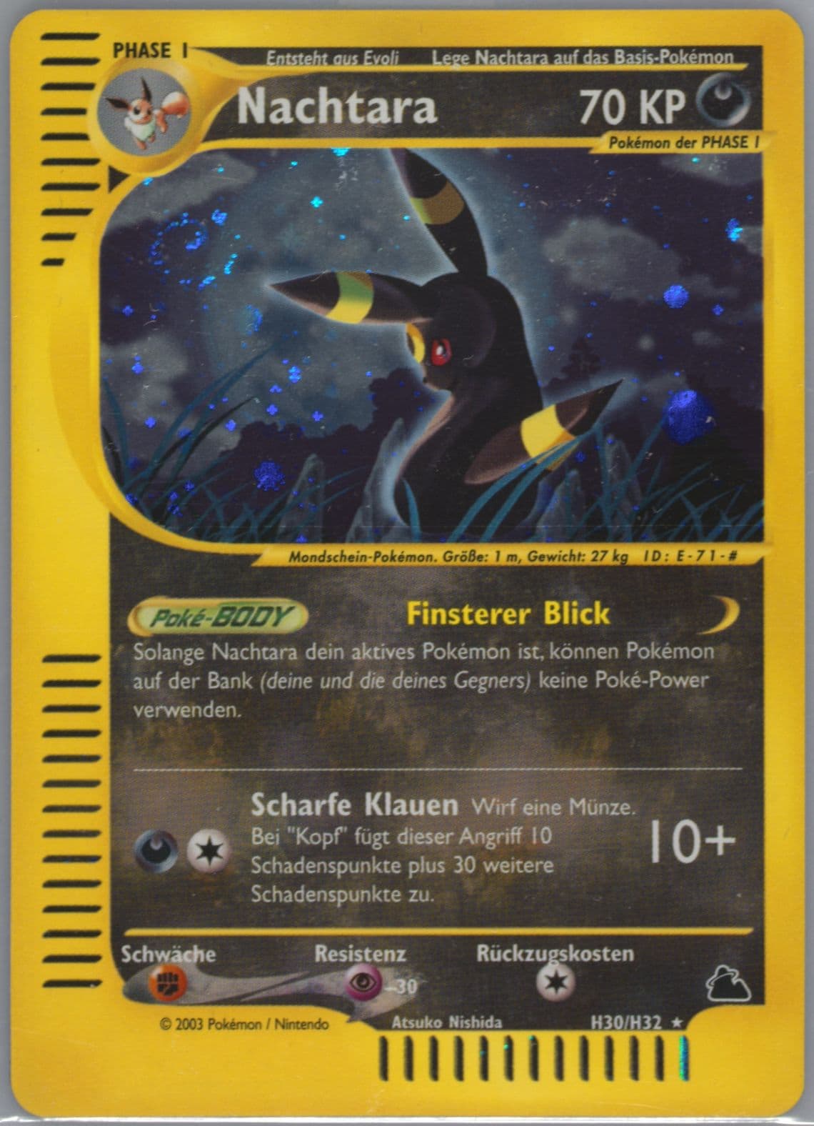 Nachtara-Holo German (H30) 2003 Pokemon Skyridge