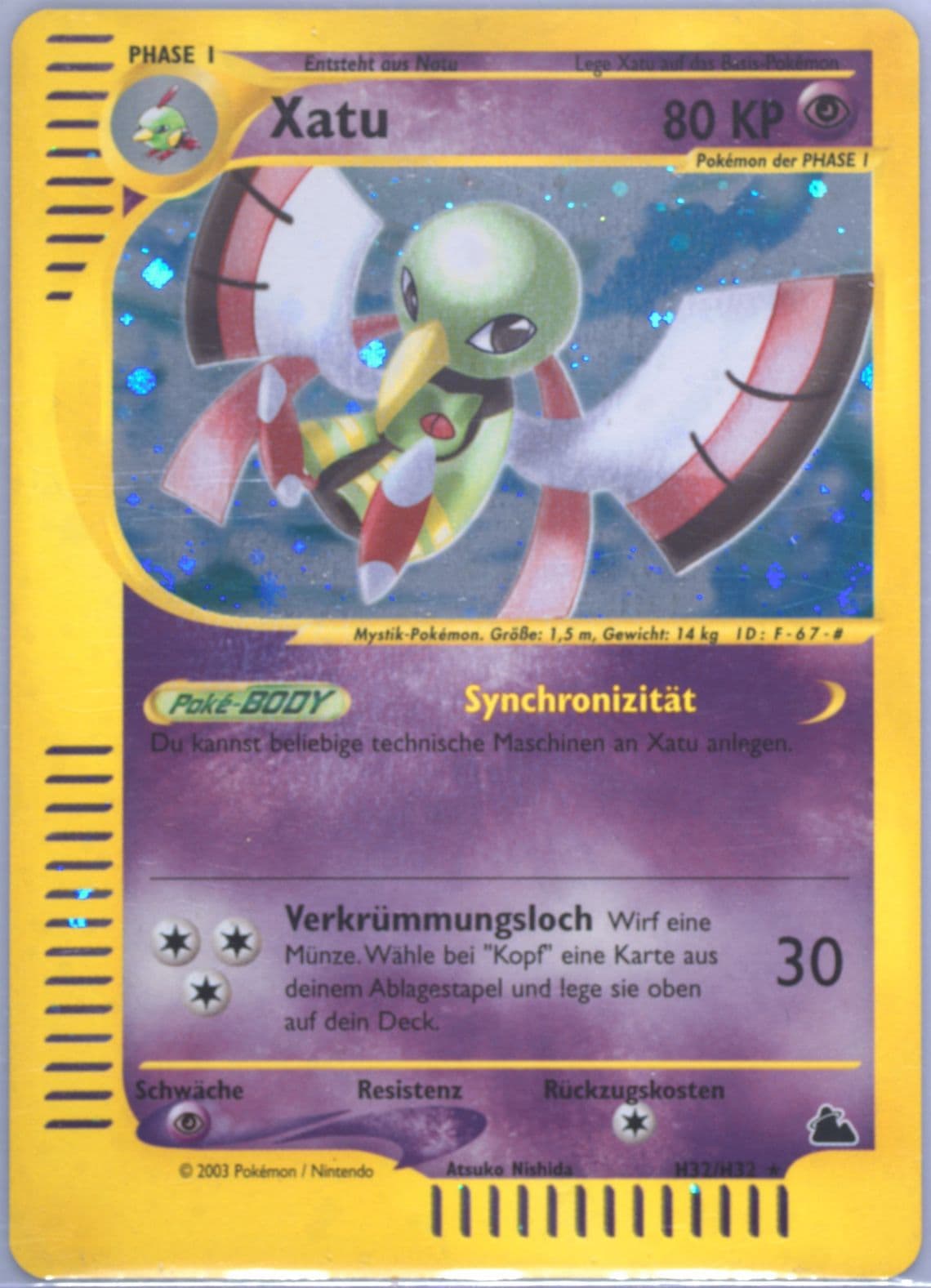 Xatu-Holo German (H32) 2003 Pokemon Skyridge