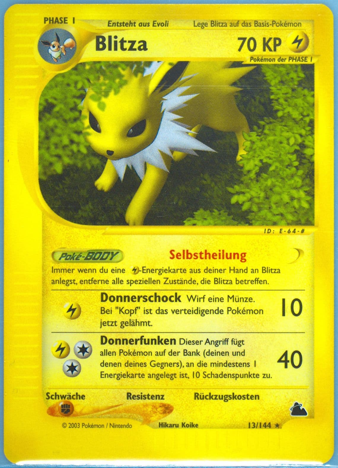 Blitza German (13) 2003 Pokemon Skyridge
