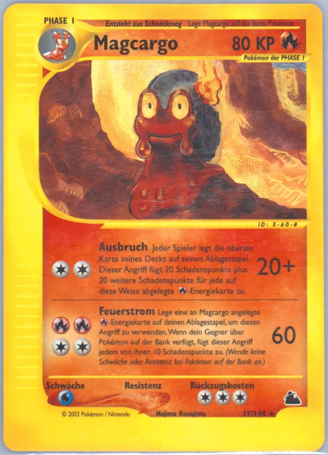Magcargo German (17) 2003 Pokemon Skyridge