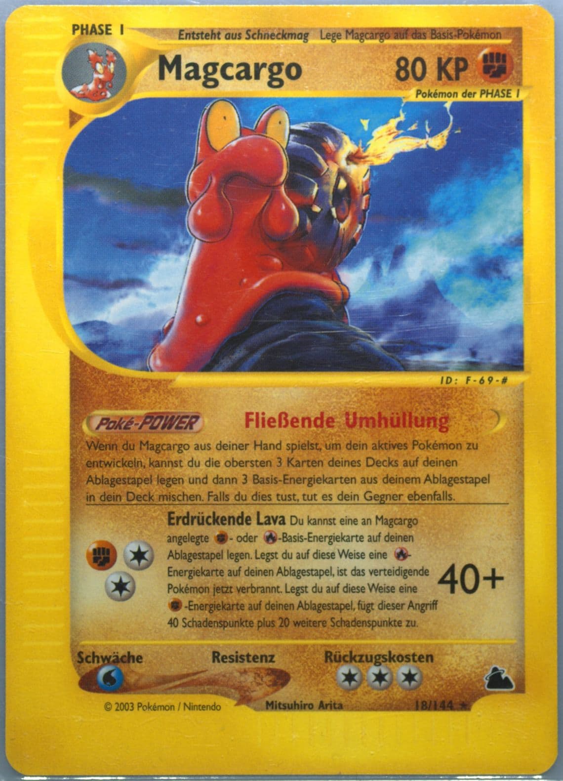 Magcargo German (18) 2003 Pokemon Skyridge