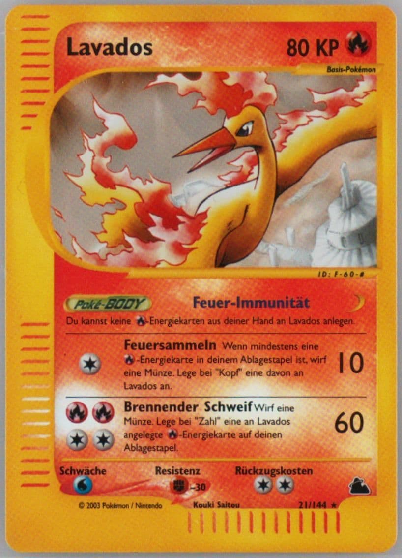 Lavados-Reverse Foil German (21) 2003 Pokemon Skyridge
