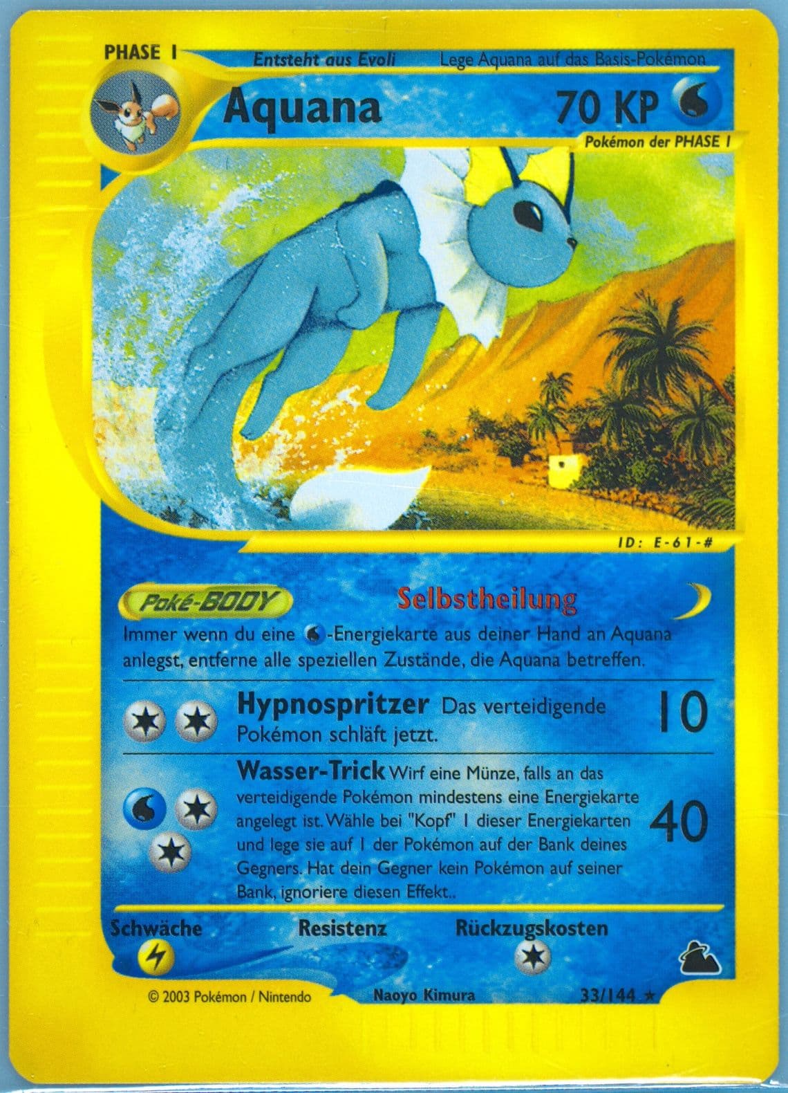 Aquana German (33) 2003 Pokemon Skyridge