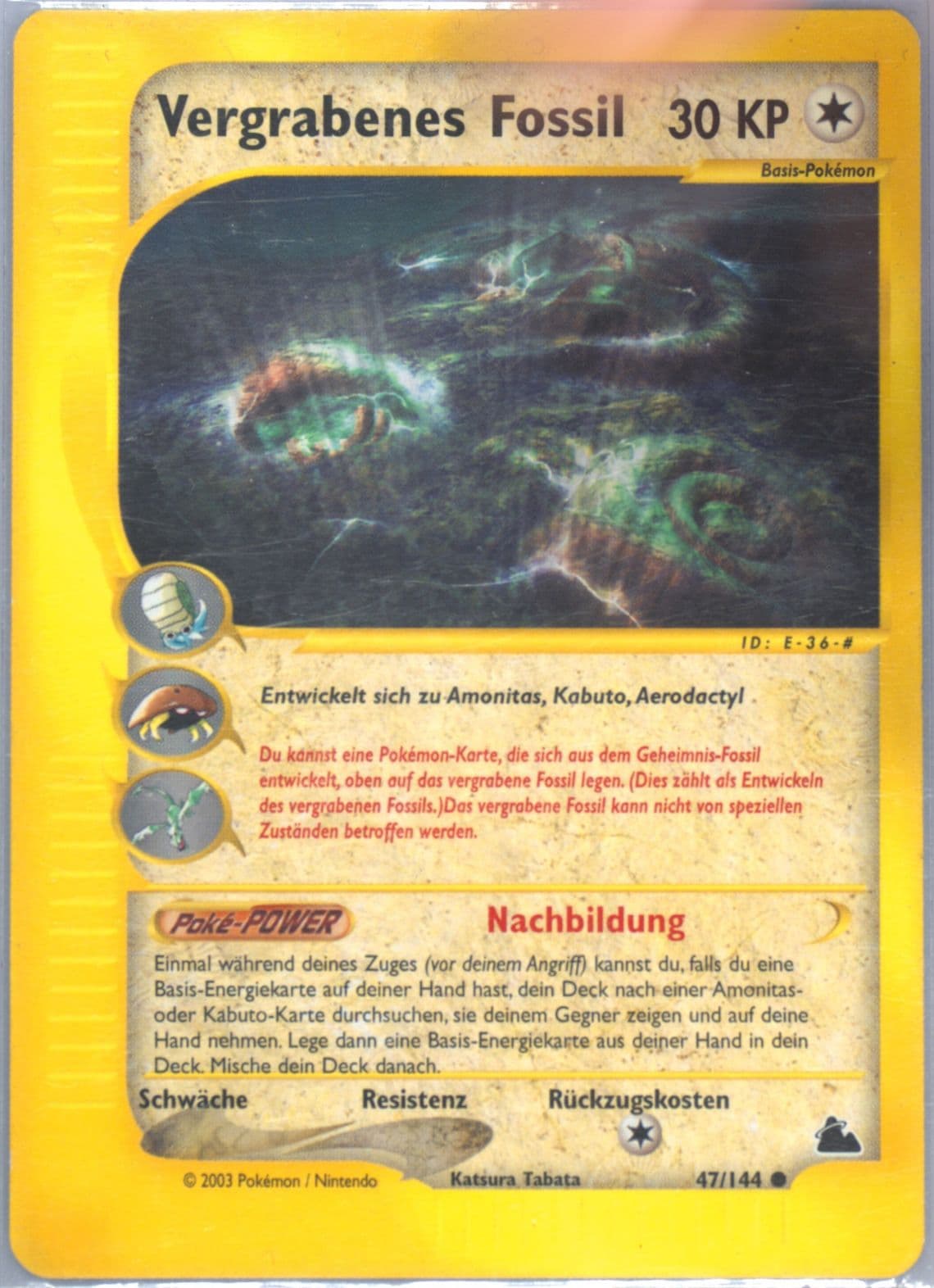 Vergrabenes Fossil German (47) 2003 Pokemon Skyridge