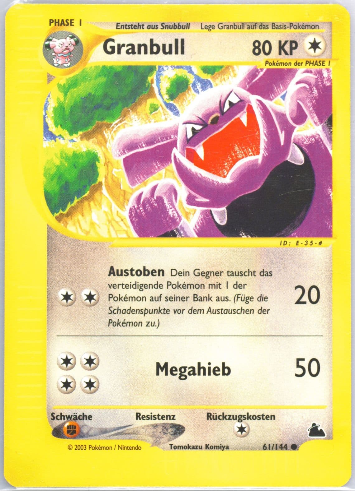 Granbull German (61) 2003 Pokemon Skyridge