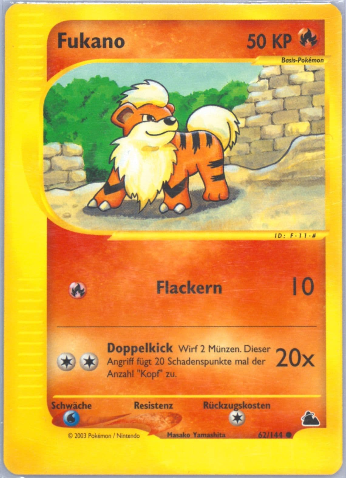 Fukano German (62) 2003 Pokemon Skyridge