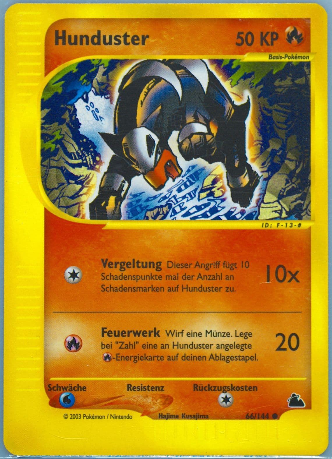 Hunduster German (66) 2003 Pokemon Skyridge