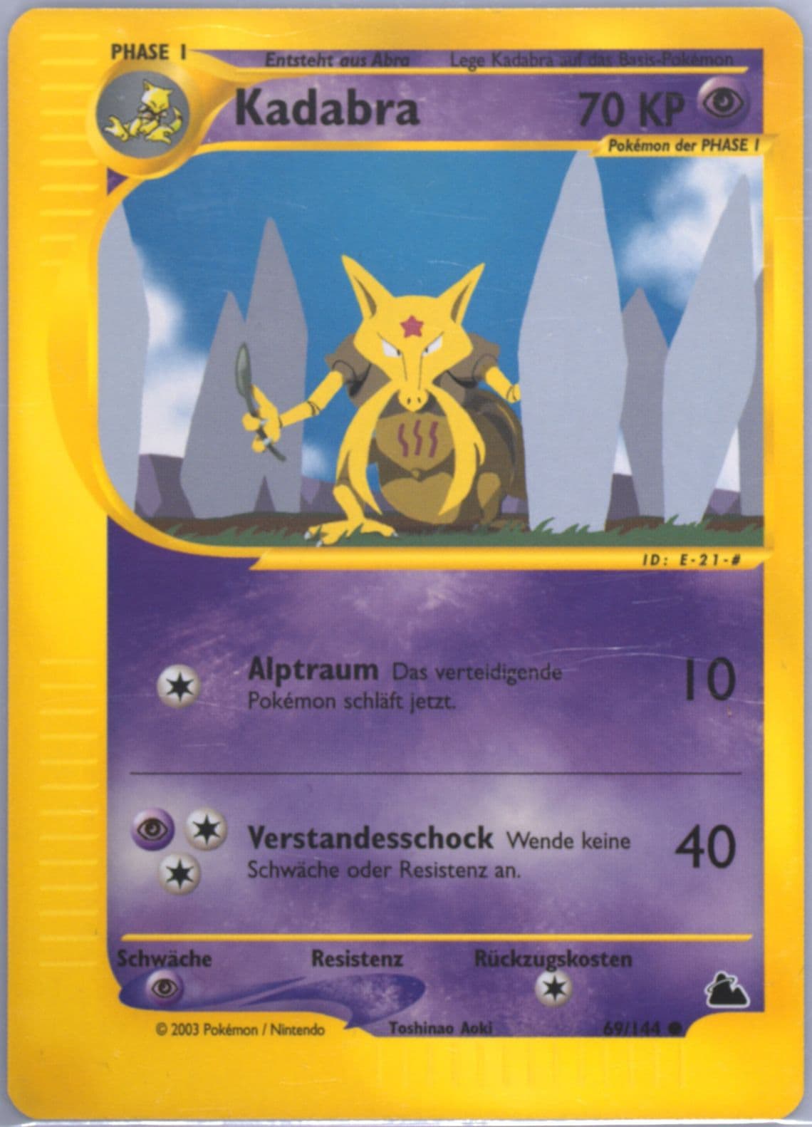 Kadabra German (69) 2003 Pokemon Skyridge