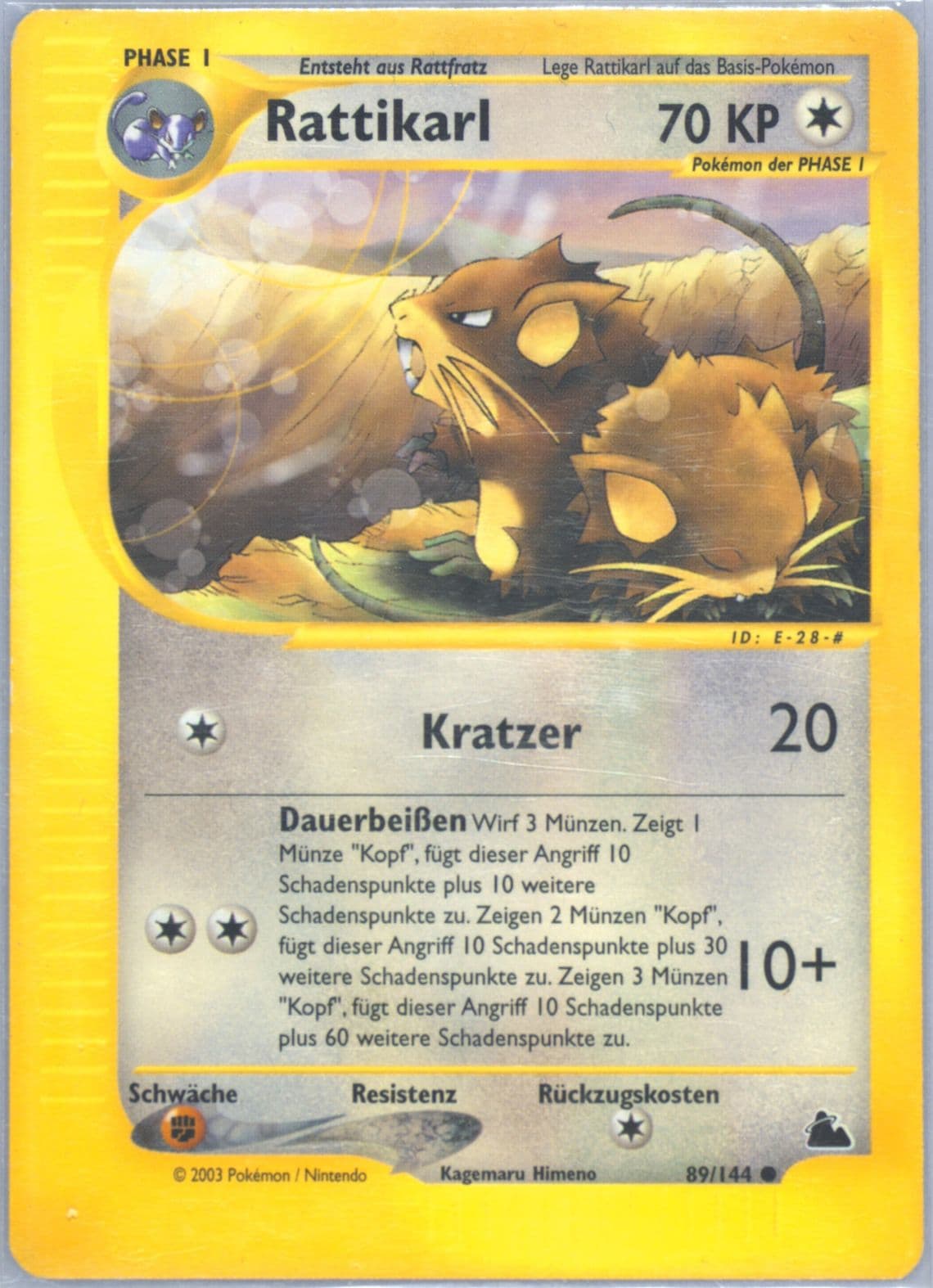 Rattikarl German (89) 2003 Pokemon Skyridge