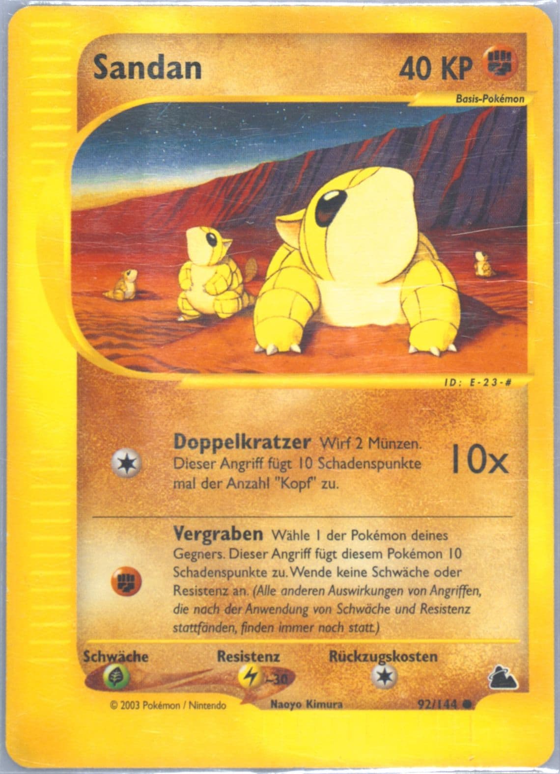 Sandan German (92) 2003 Pokemon Skyridge