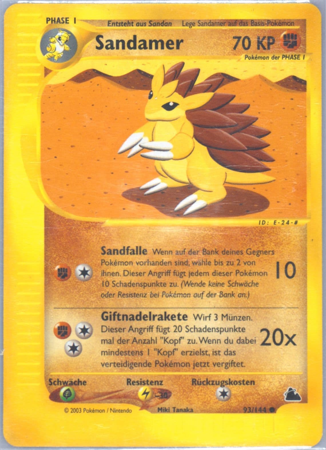 Sandamer German (93) 2003 Pokemon Skyridge