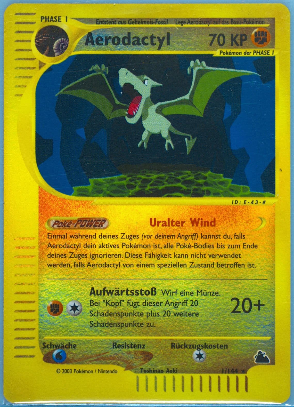 Aerodactyl-Reverse Foil German (1) 2003 Pokemon Skyridge