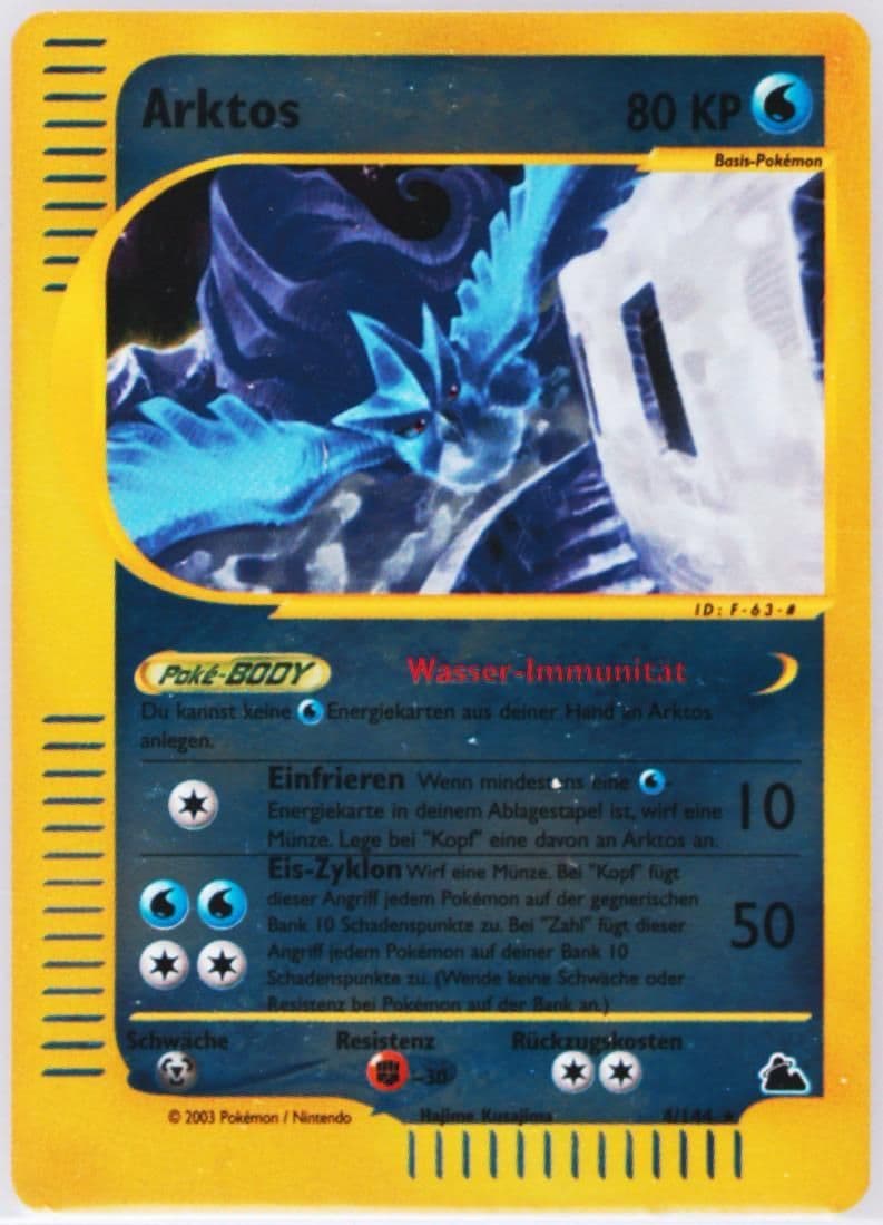 Arktos-Reverse Foil German (4) 2003 Pokemon Skyridge