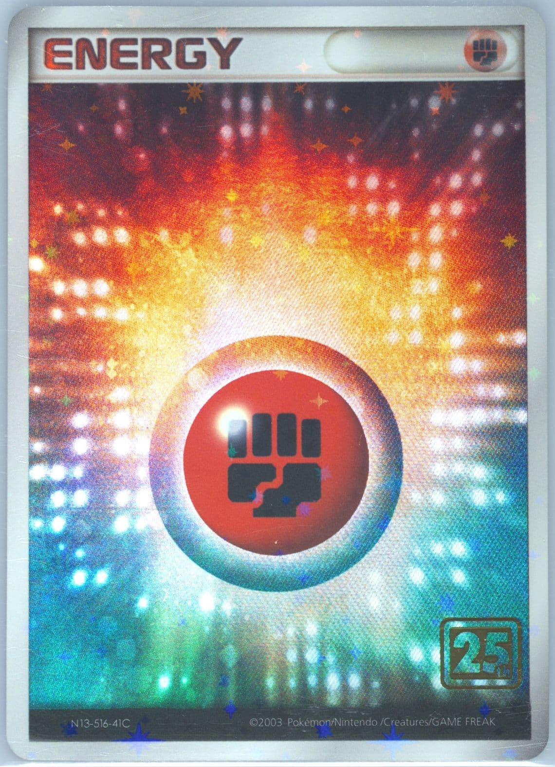 Fighting Energy (2003) 2021 Pokemon Card Game 25th Anniversary Creatures Deck: Corporate History (1995-2021)