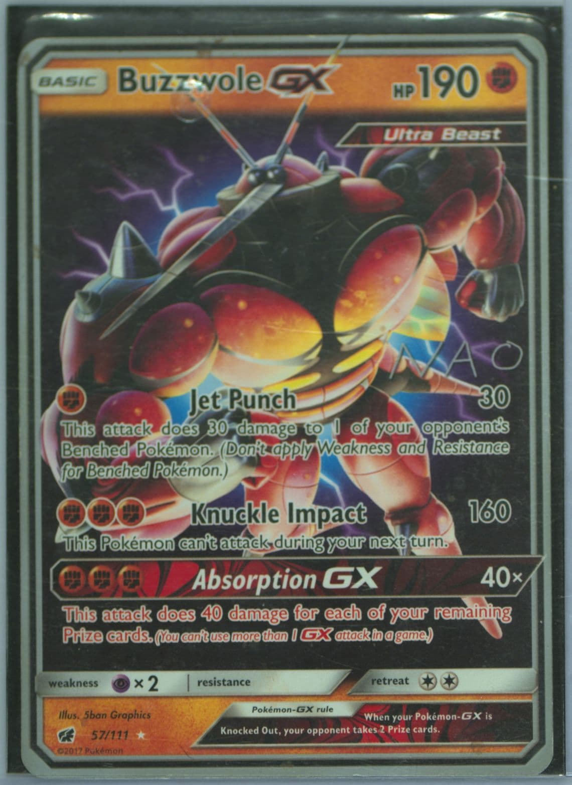 Buzzwole GX Buzzroc (57) 2018 Pokemon World Championship Promo