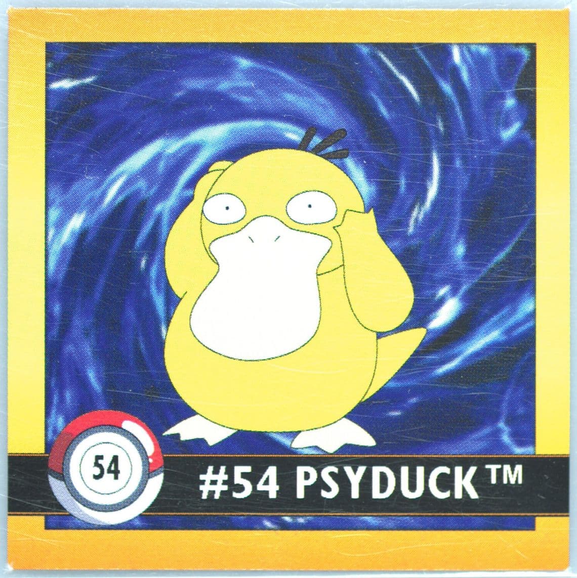 Psyduck (54) 1999 Pokemon Stickers Series 1