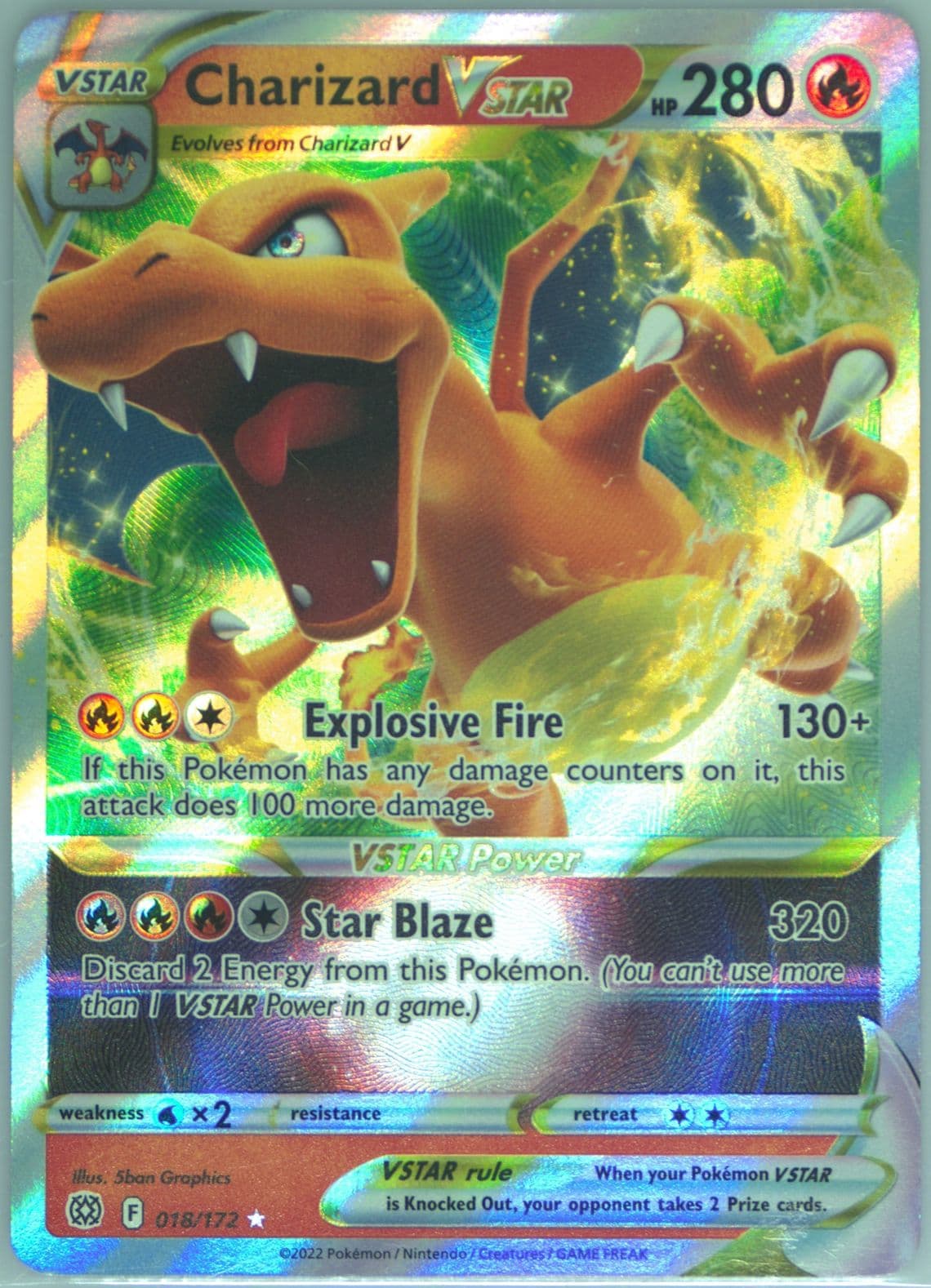 Charizard Vstar (018) 2022 Pokemon Sword & Shield Brilliant Stars