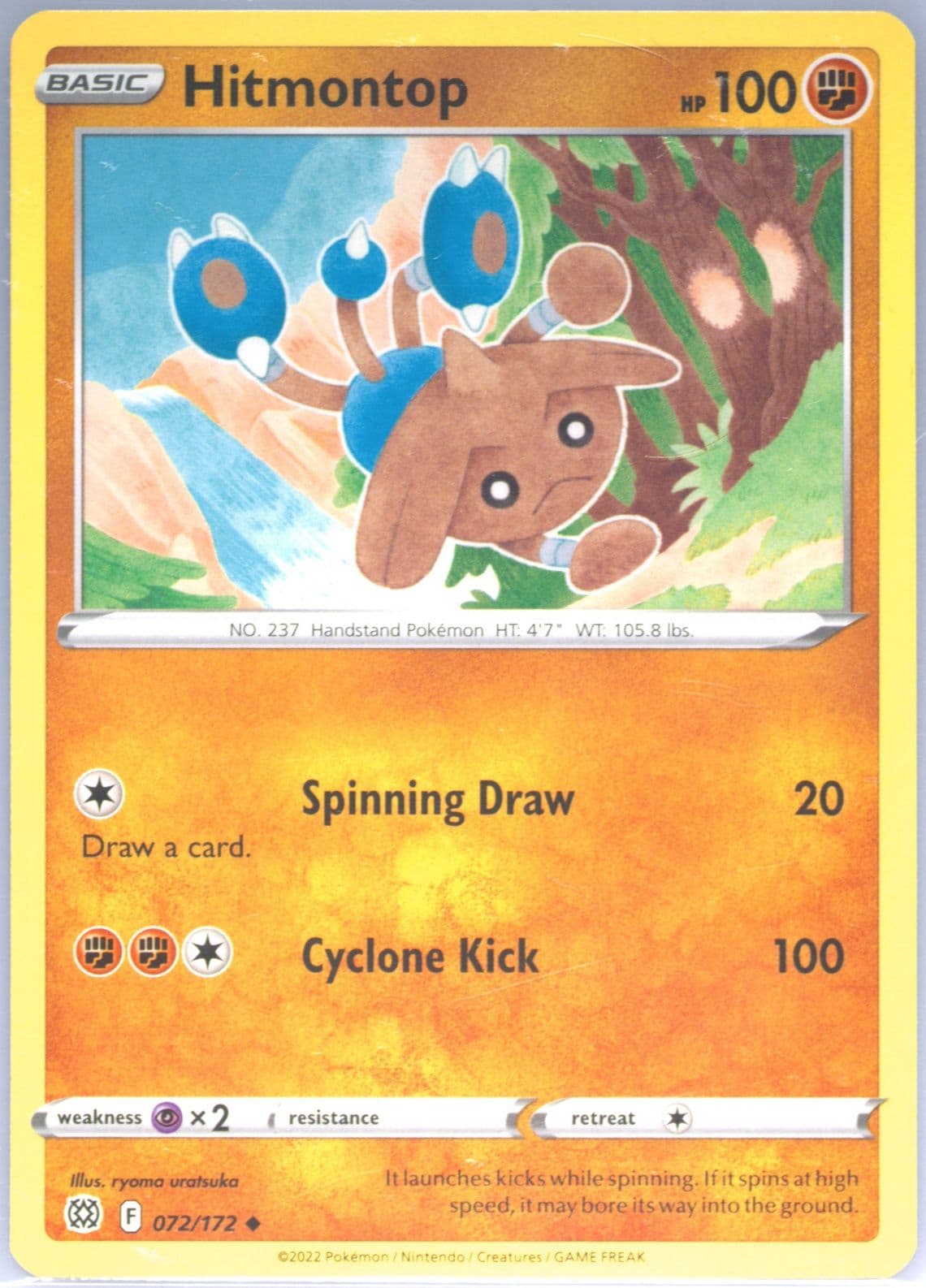 Hitmontop (072) 2022 Pokemon Sword & Shield Brilliant Stars