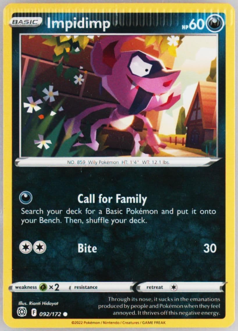 Impidimp (092) 2022 Pokemon Sword & Shield Brilliant Stars