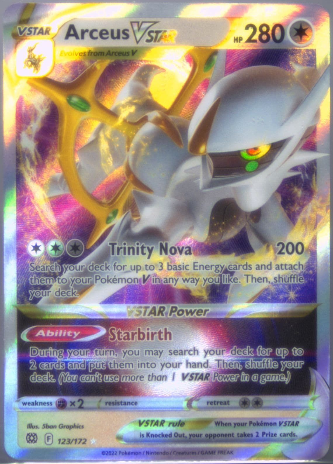 Arceus Vstar (123) 2022 Pokemon Sword & Shield Brilliant Stars