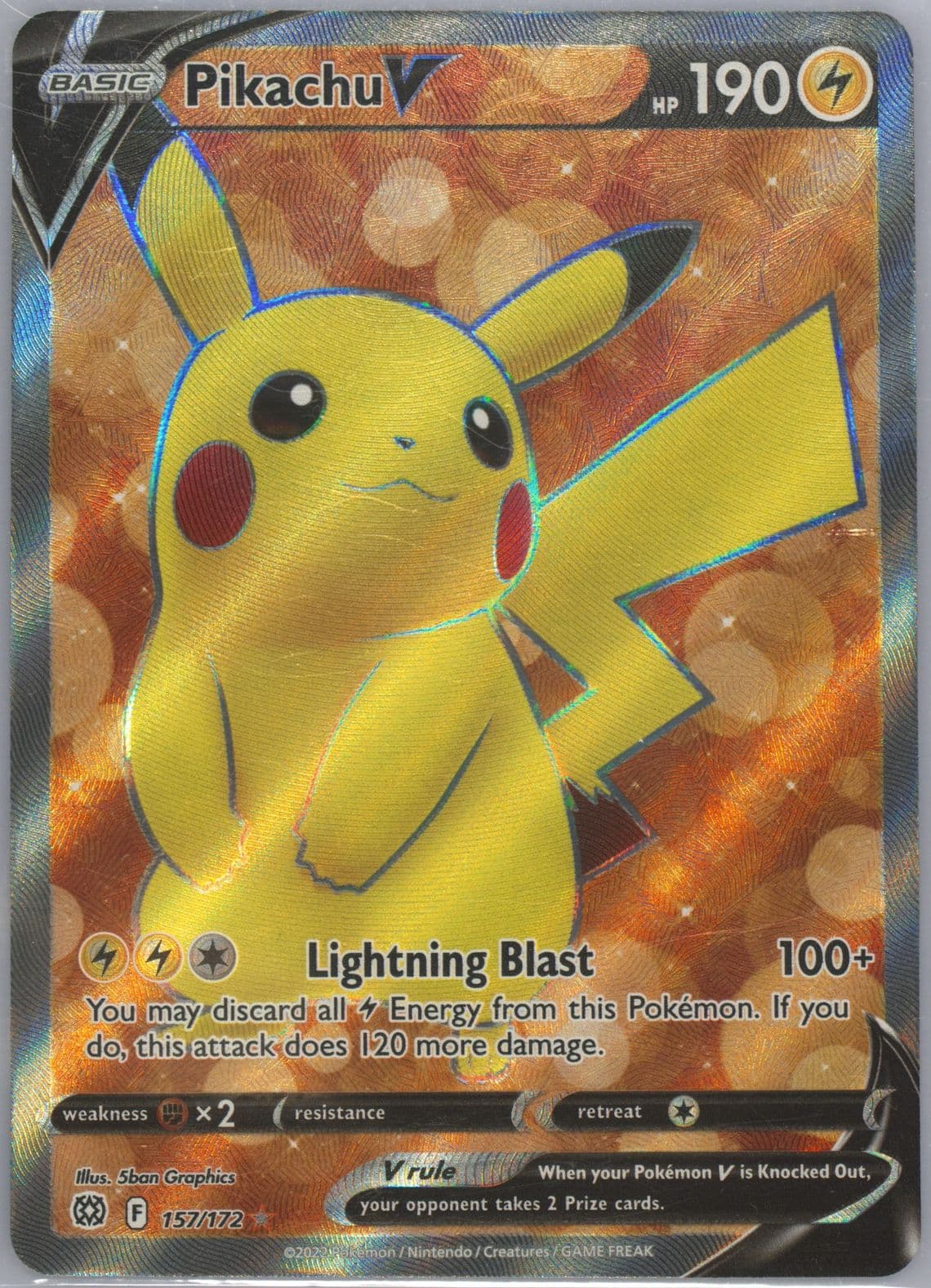 Full Art/Pikachu V (157) 2022 Pokemon Sword & Shield Brilliant Stars