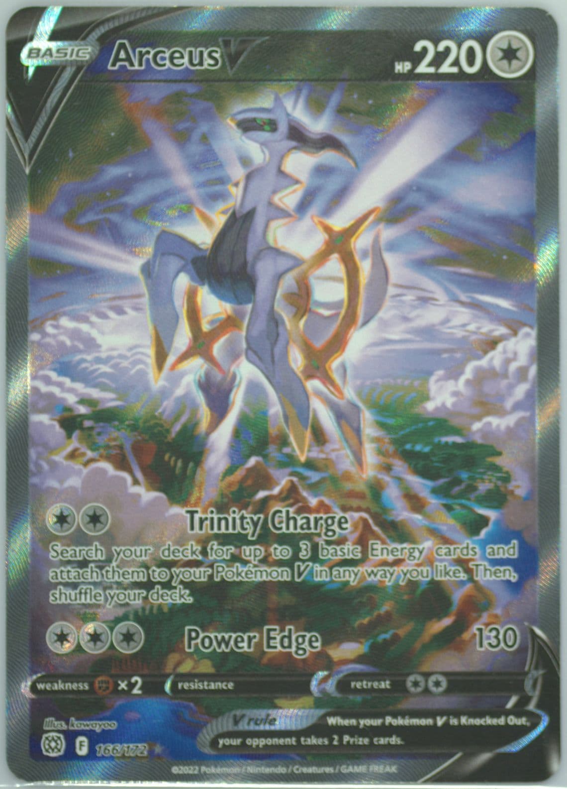 Full Art/Arceus V (166) 2022 Pokemon Sword & Shield Brilliant Stars
