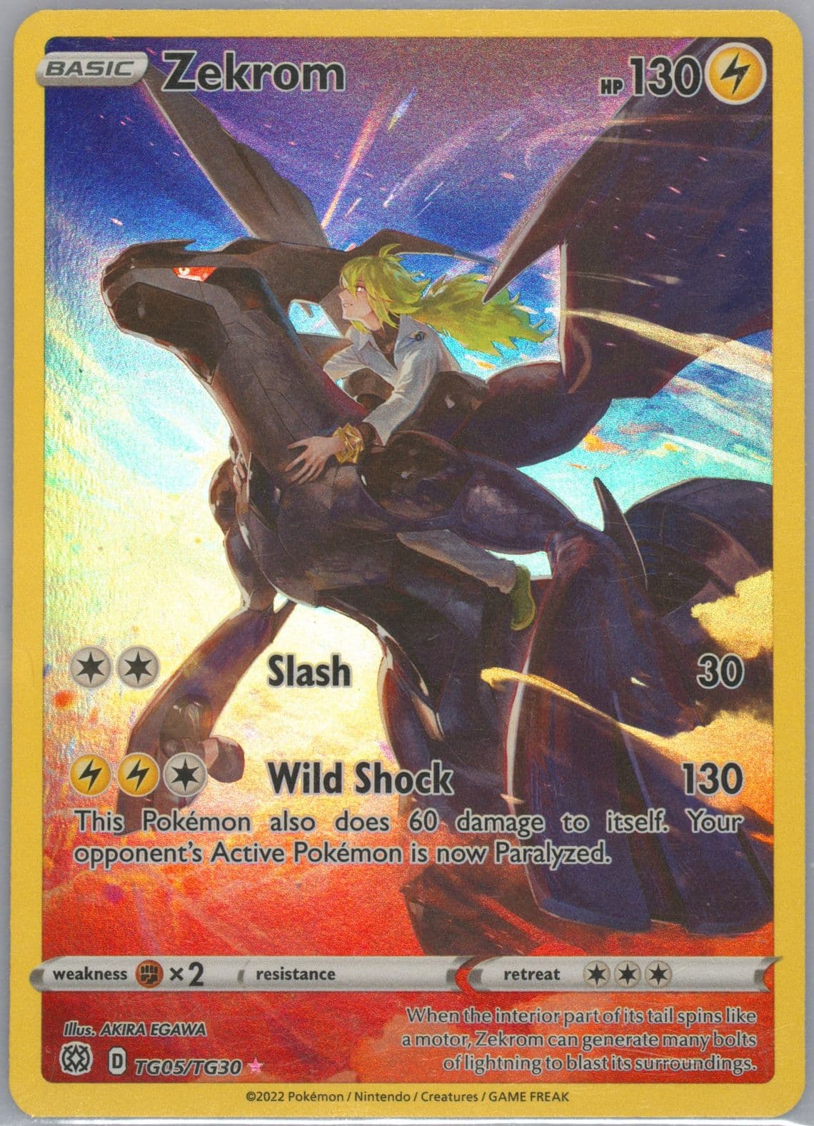Full Art/Zekrom (TG05) 2022 Pokemon Sword & Shield Brilliant Stars