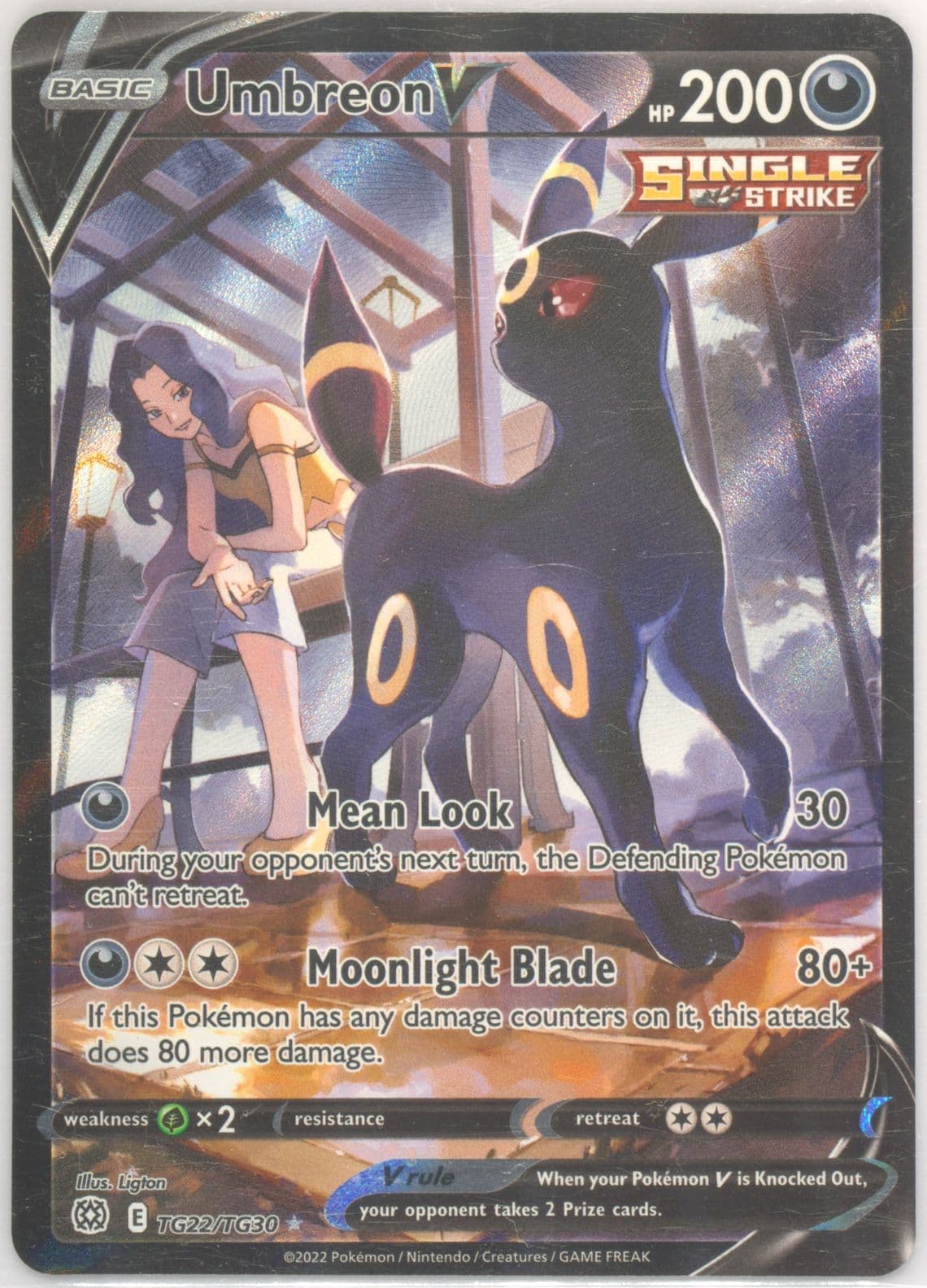 Full Art/Umbreon V (TG22) 2022 Pokemon Sword & Shield Brilliant Stars