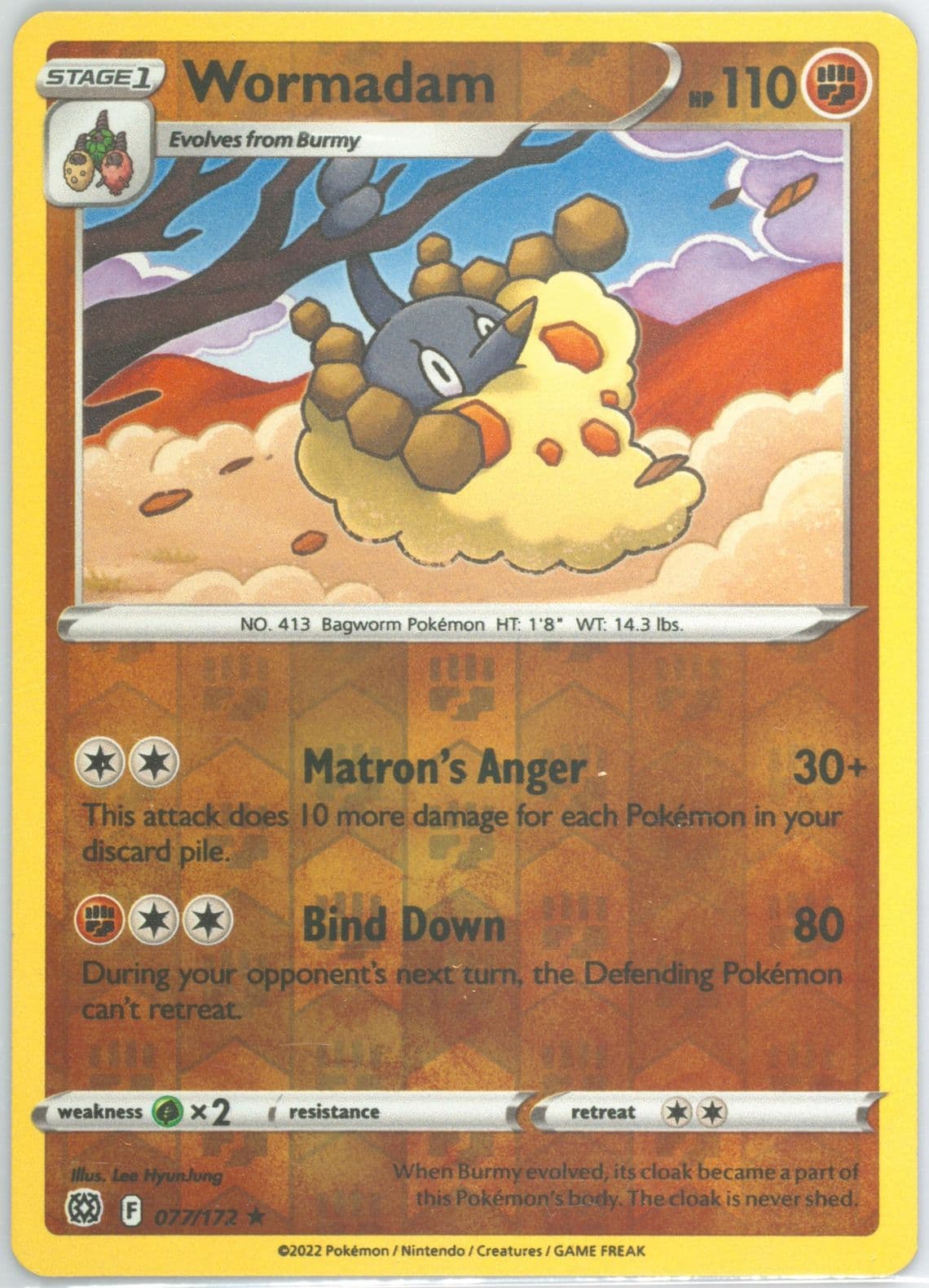 Wormadam-Reverse Foil (077) 2022 Pokemon Sword & Shield Brilliant Stars