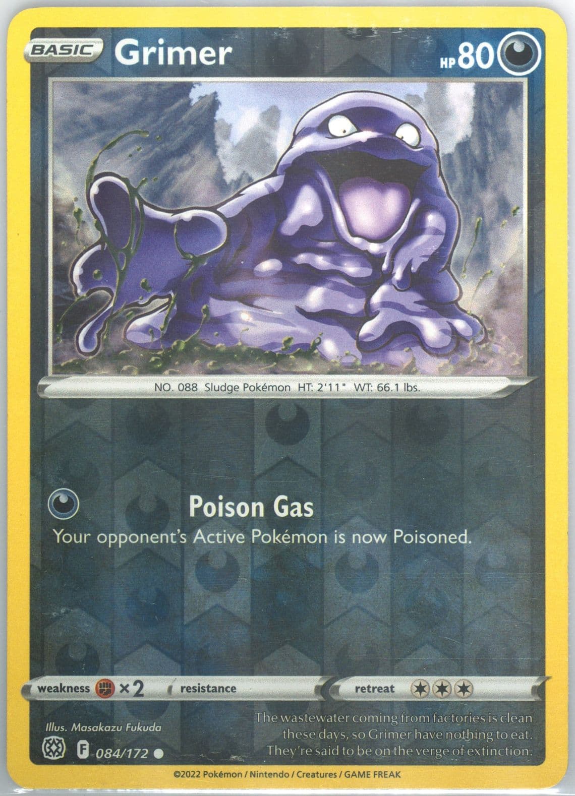 Grimer-Reverse Foil (084) 2022 Pokemon Sword & Shield Brilliant Stars