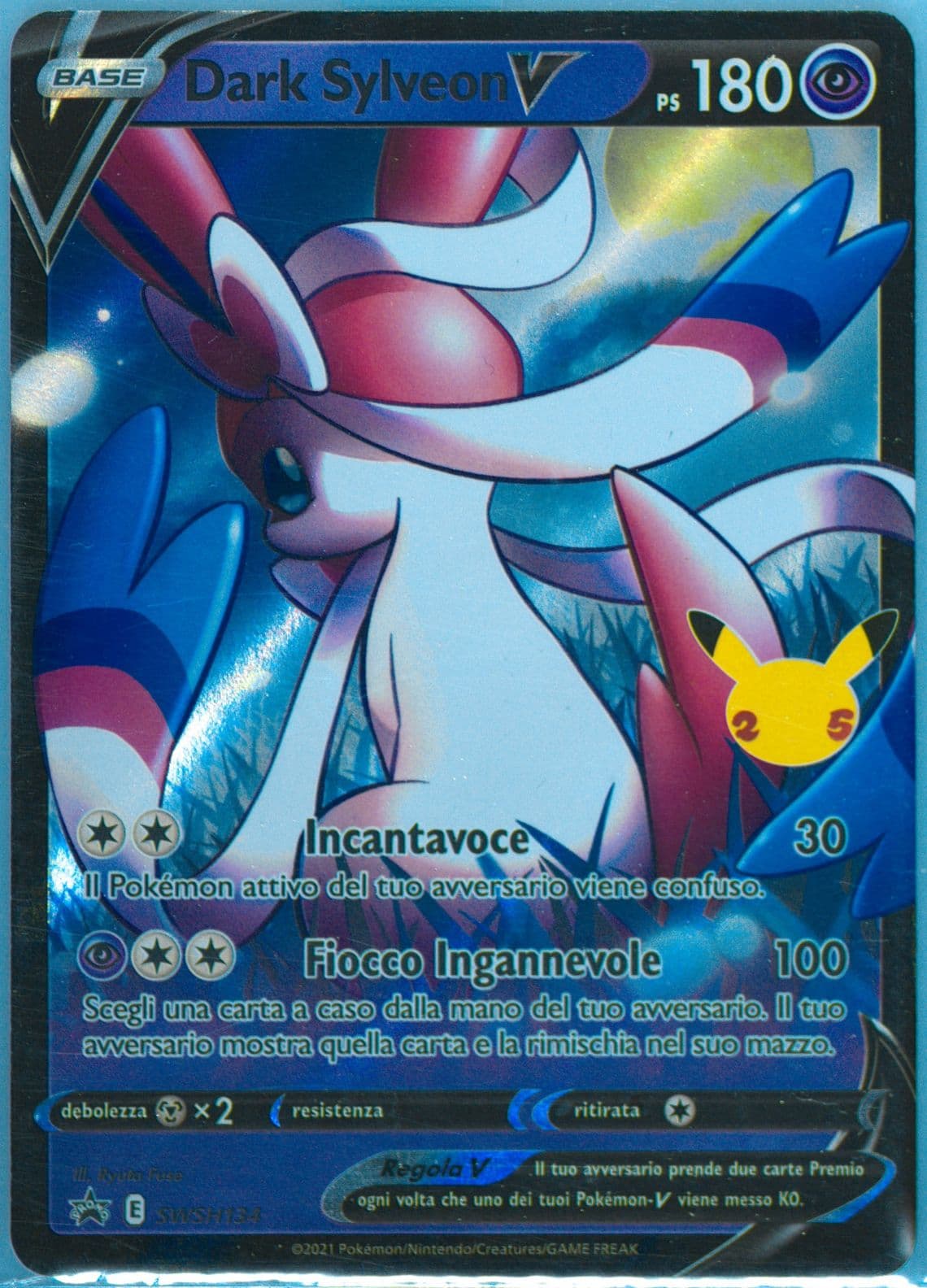 Dark Sylveon V Celebrations Collection-Italian (134) 2021 Pokemon Swsh Black Star Promo