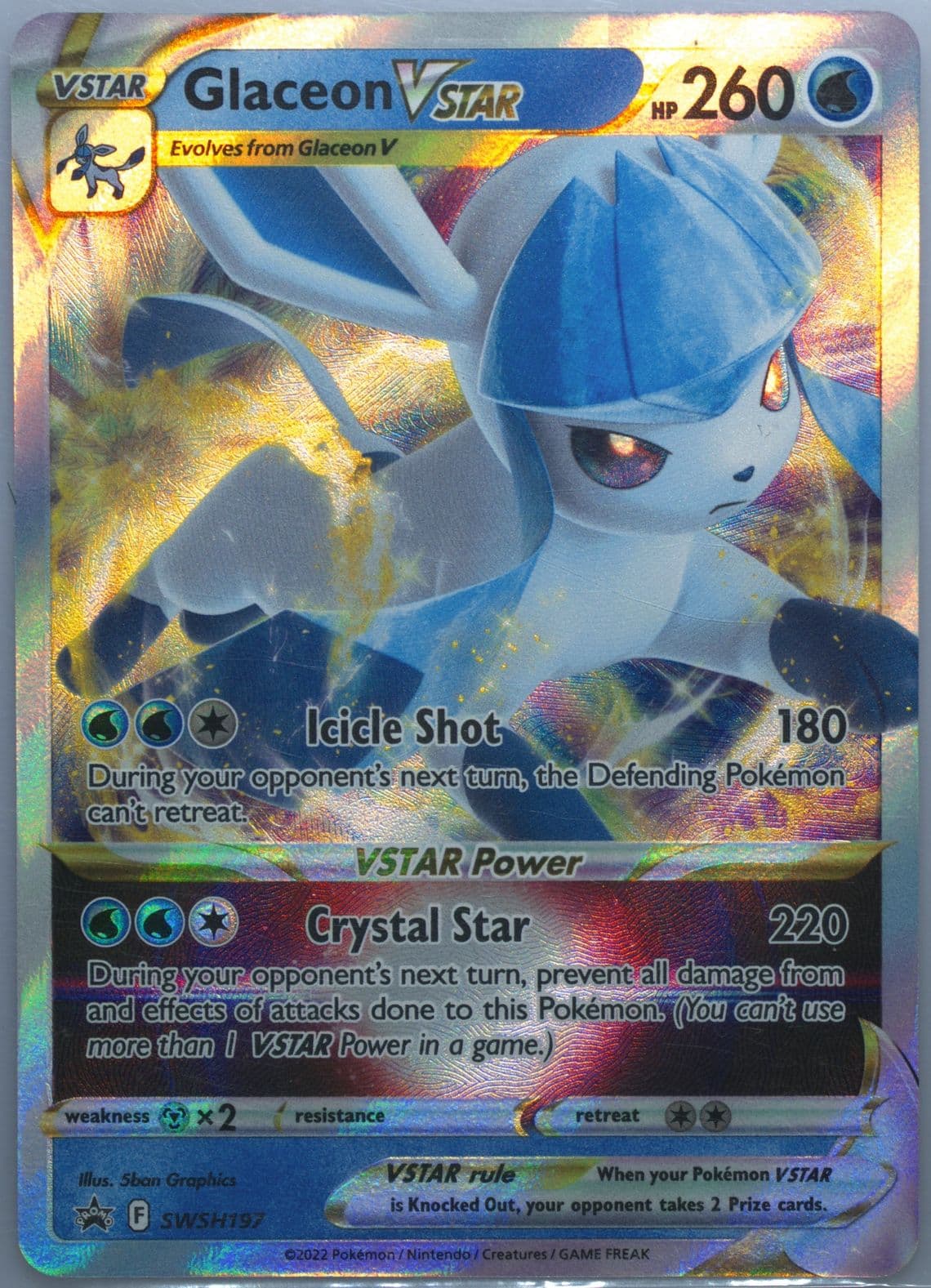 Glaceon Vstar Glaceon Vstar Special Collection (197) 2022 Pokemon Swsh Black Star Promo