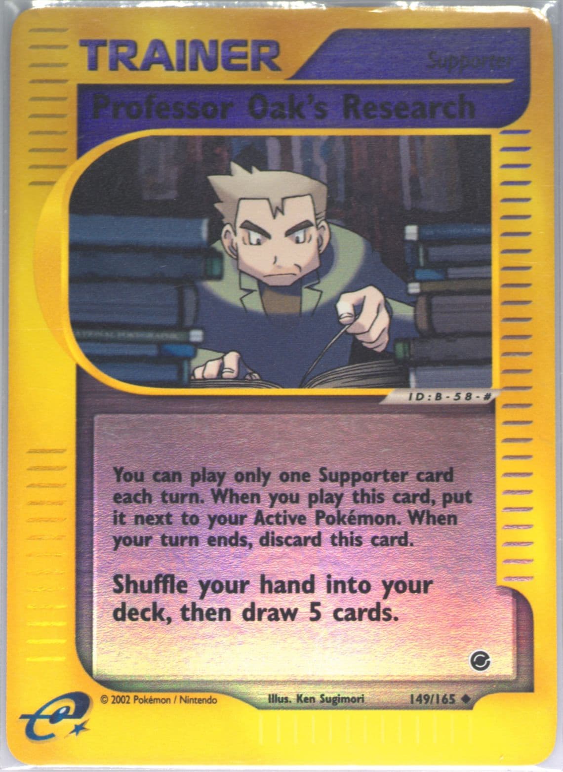 Professor Oak's Research-Reverse Foil (149) 2002 Pokemon Expedition