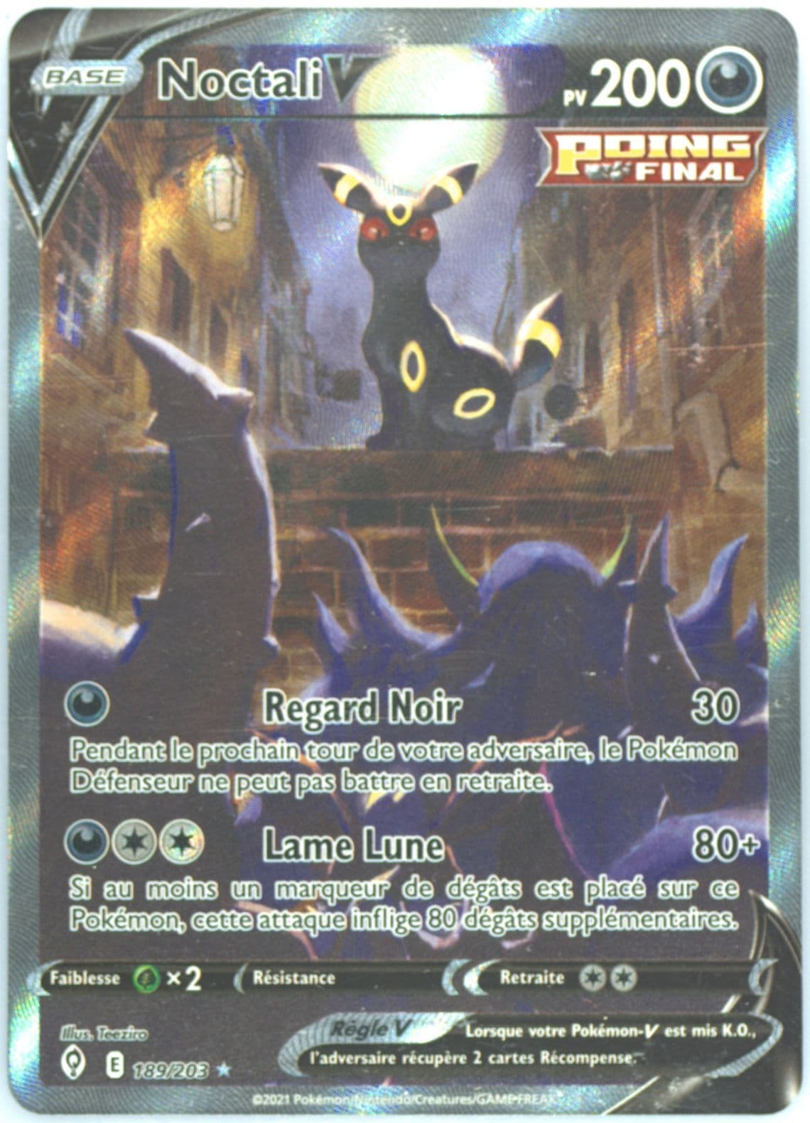 Full Art/Noctali V French (189) 2021 Pokemon Sword & Shield Evolving Skies